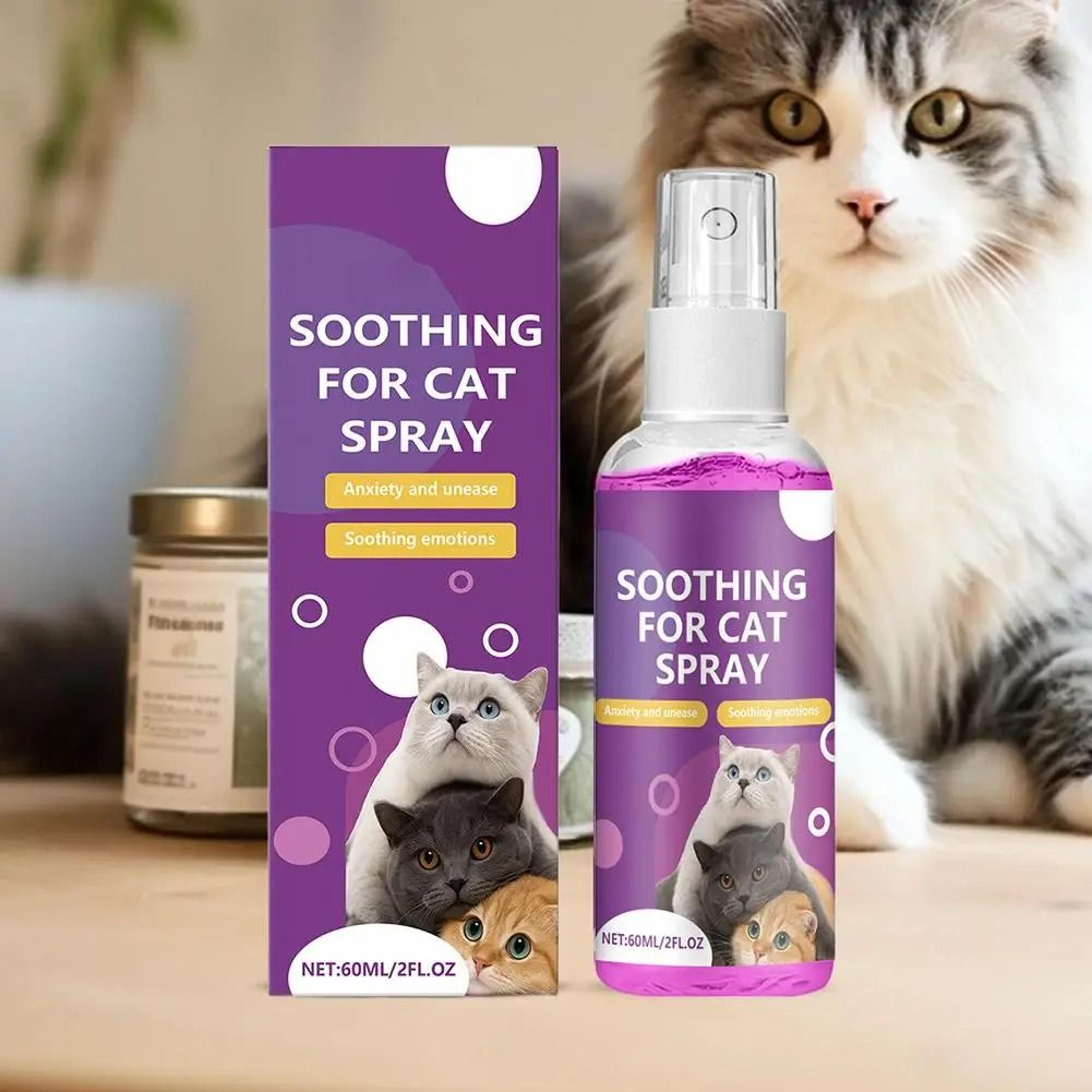pet calming pheromone spray for cats anti-stress soothing mist non-irritating anxiety relief solution