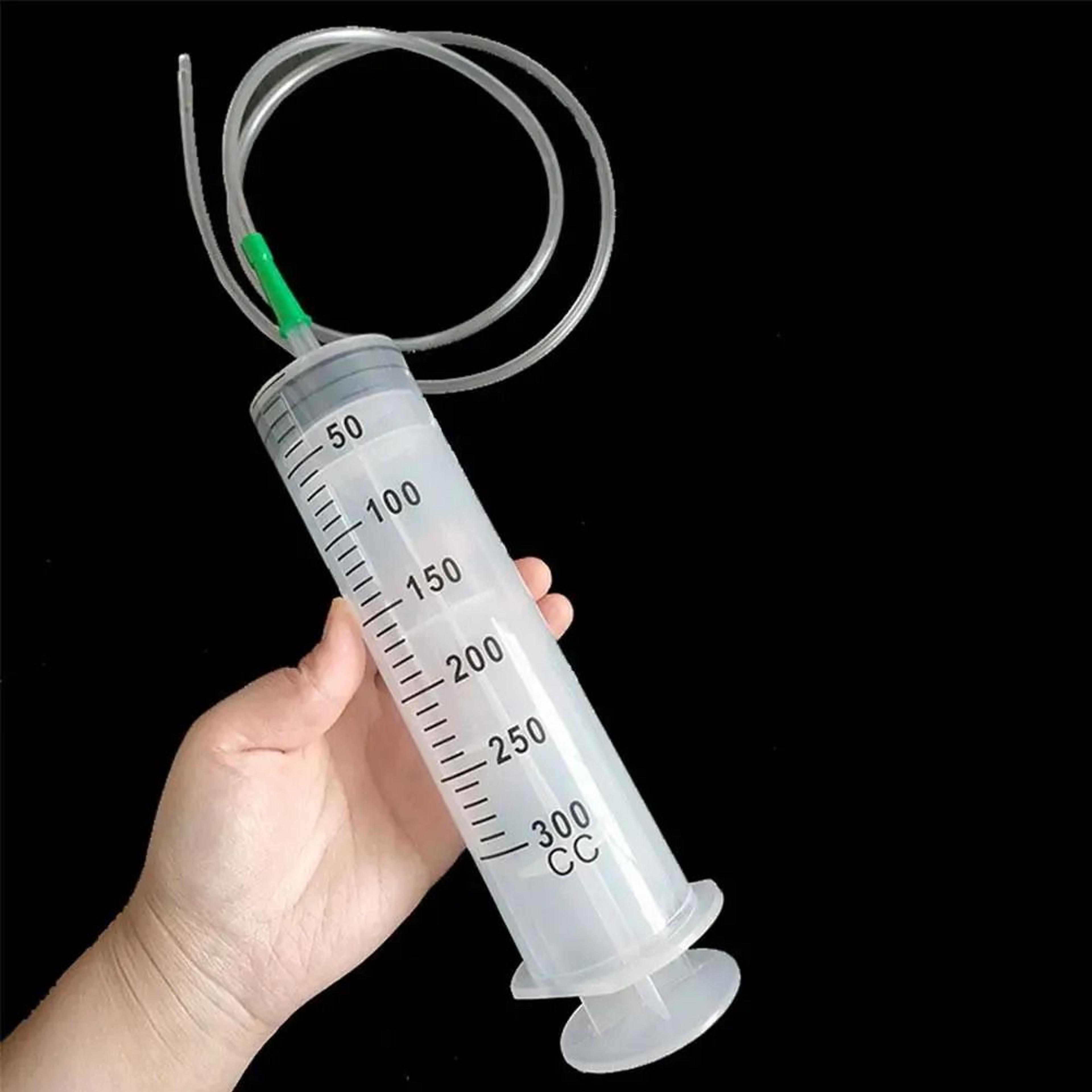 Large Capacity Reusable Measuring Syringe With Clear Tubing  Scale For Fluid Extraction  Pet Feedin 2