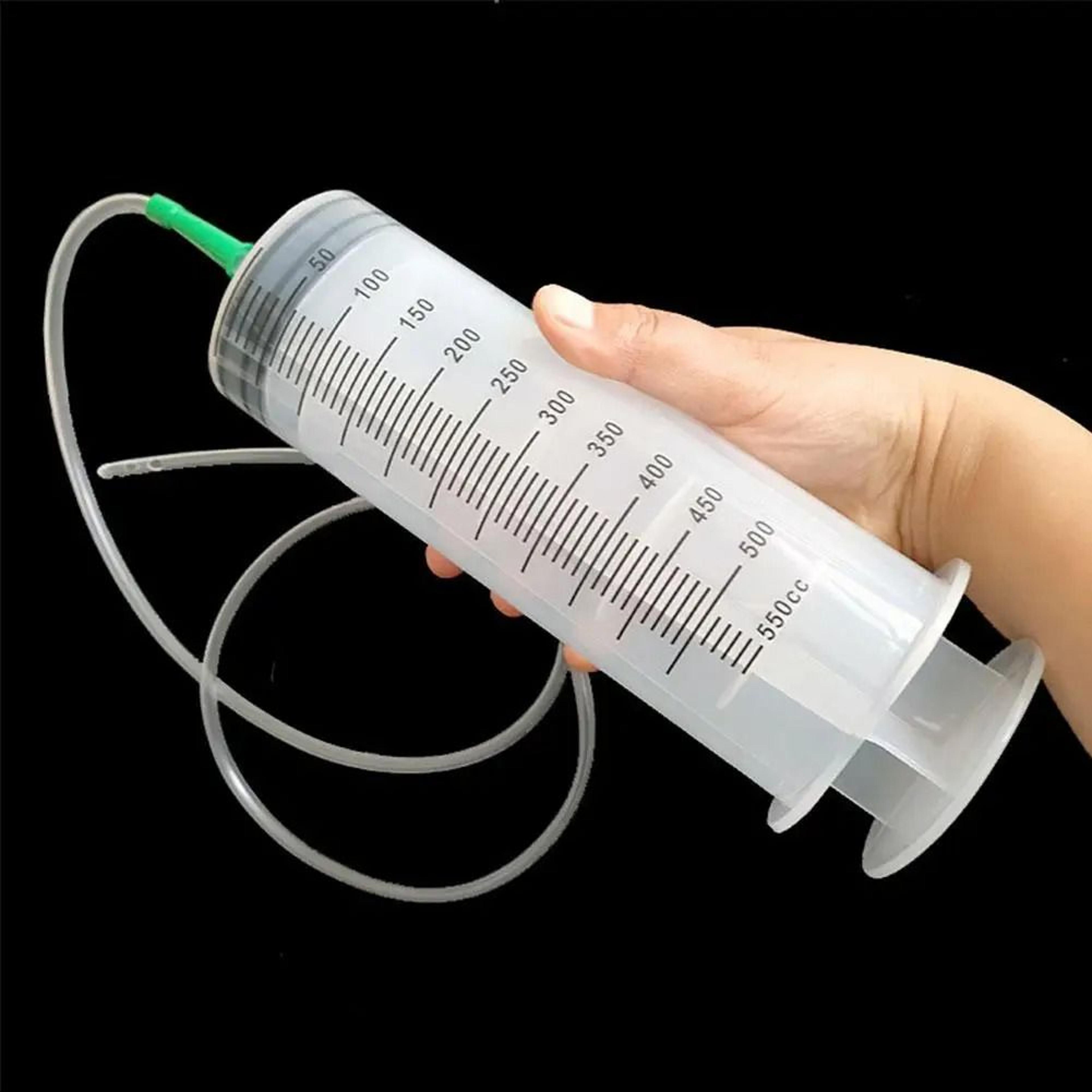 Large Capacity Reusable Measuring Syringe With Clear Tubing  Scale For Fluid Extraction  Pet Feedin 3