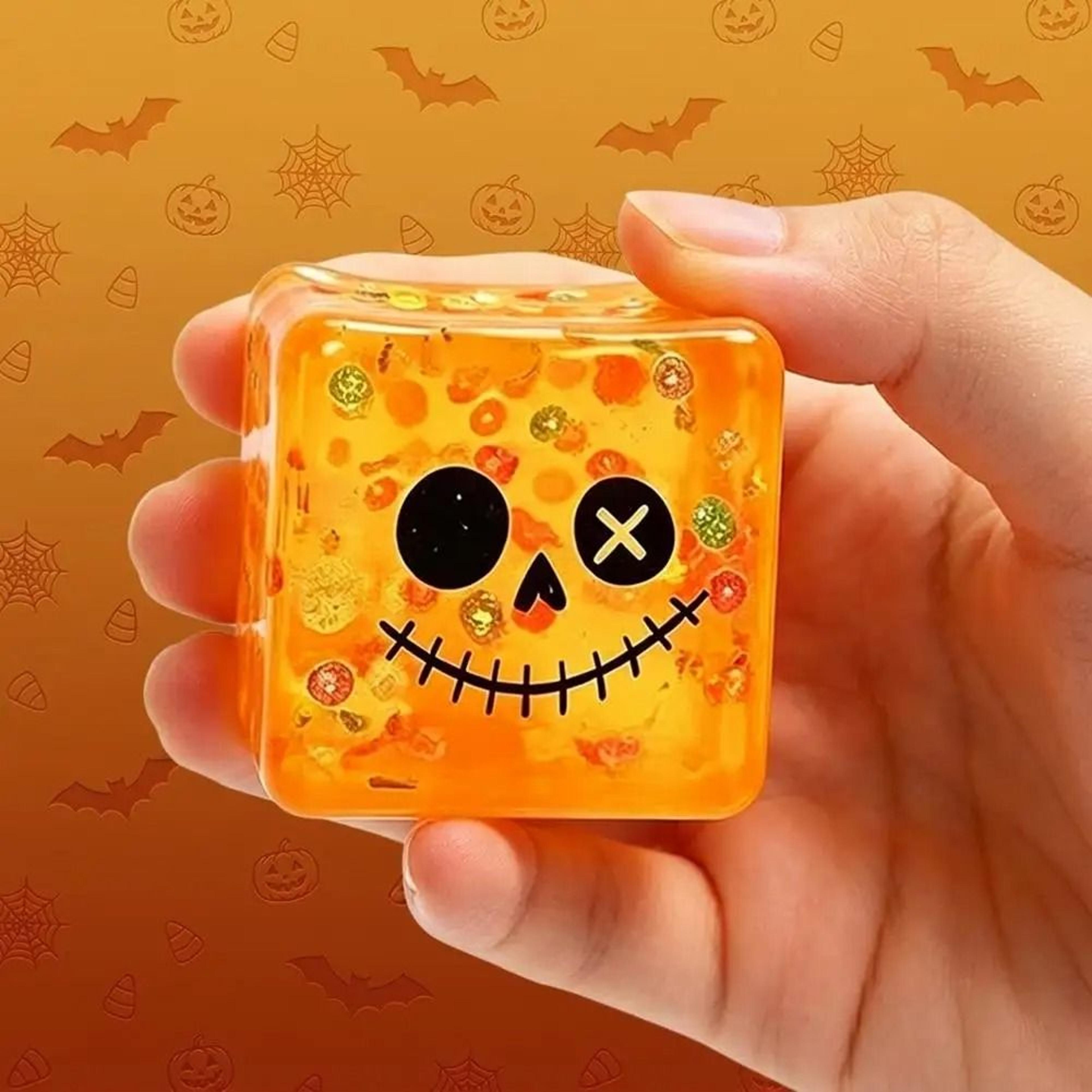 Halloween Sensory Ice Cube Squishy Toy Soft Maltose Transparent Stress Relief Fidget Gift 2