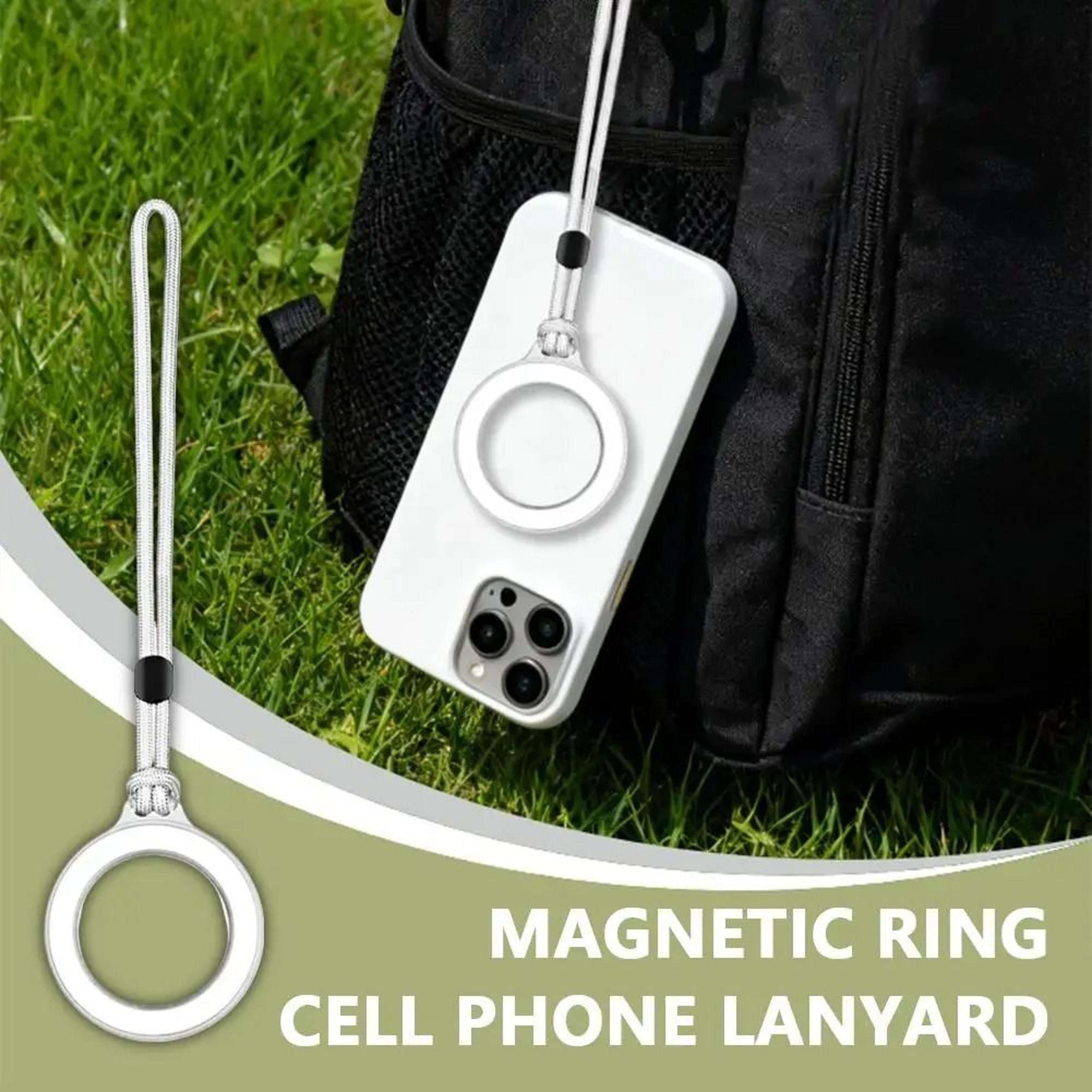 Mobile Phone Magnetic Ring Lanyard  Wrist Strap For IPhone 16 17 Adjustable AntiFall Cord 2