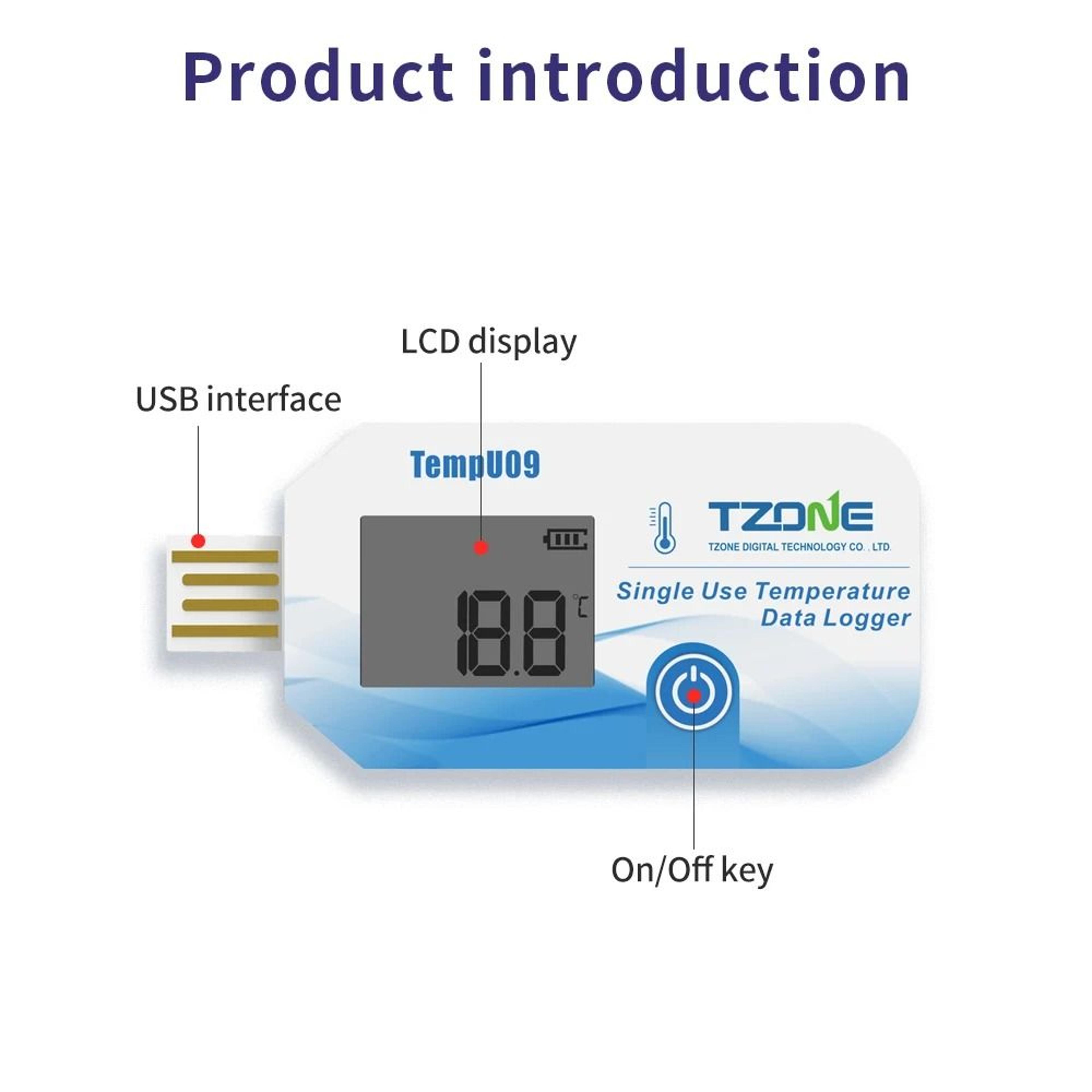 Digital USB Temperature  Humidity Data Logger HighPrecision PDF Storage Transport Recorder 4