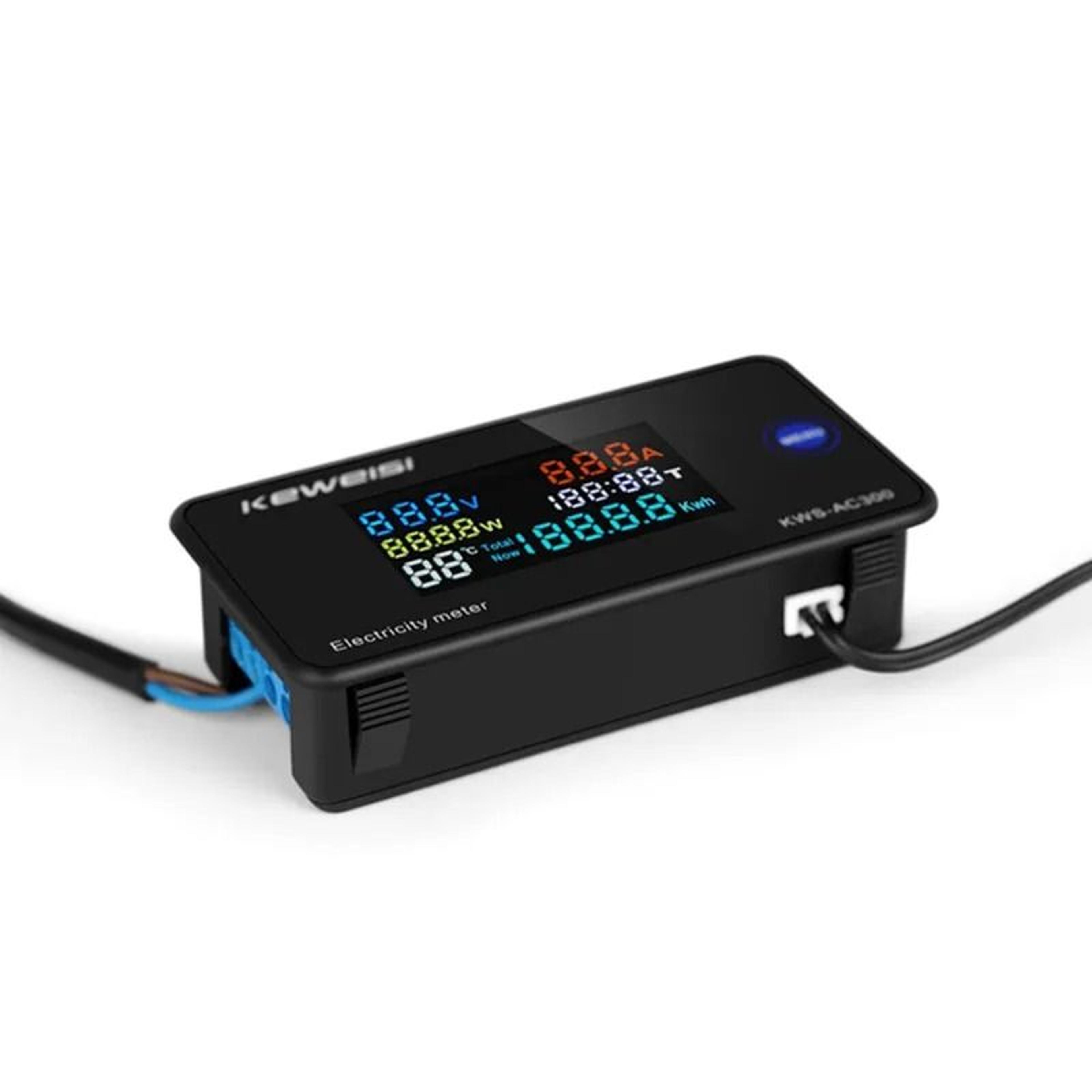 kws-ac300 digital ac voltmeter ammeter power energy meter 50–300v 0–100a led wattmeter with reset function