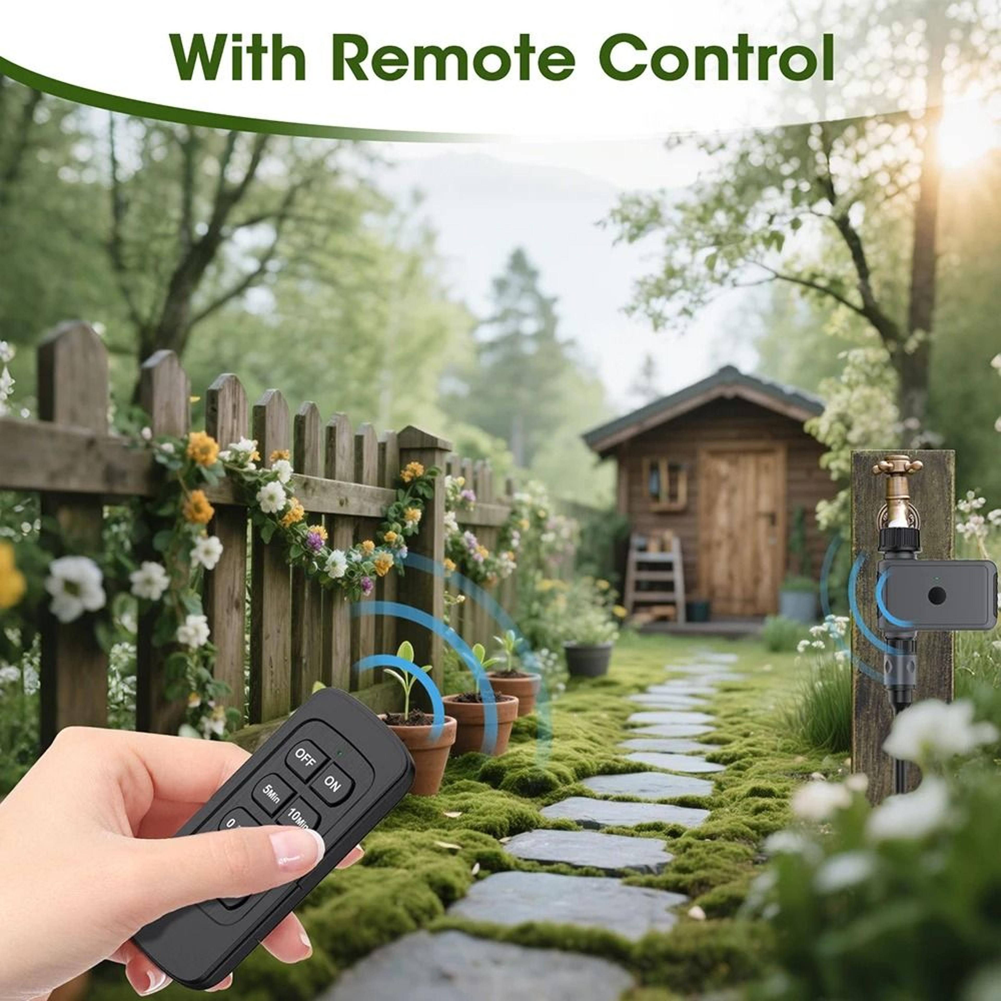 Remote Control Water Timer 1Outlet Intelligent Garden Sprinkler  Drip Irrigation Timer 5 Min2 Hours 1