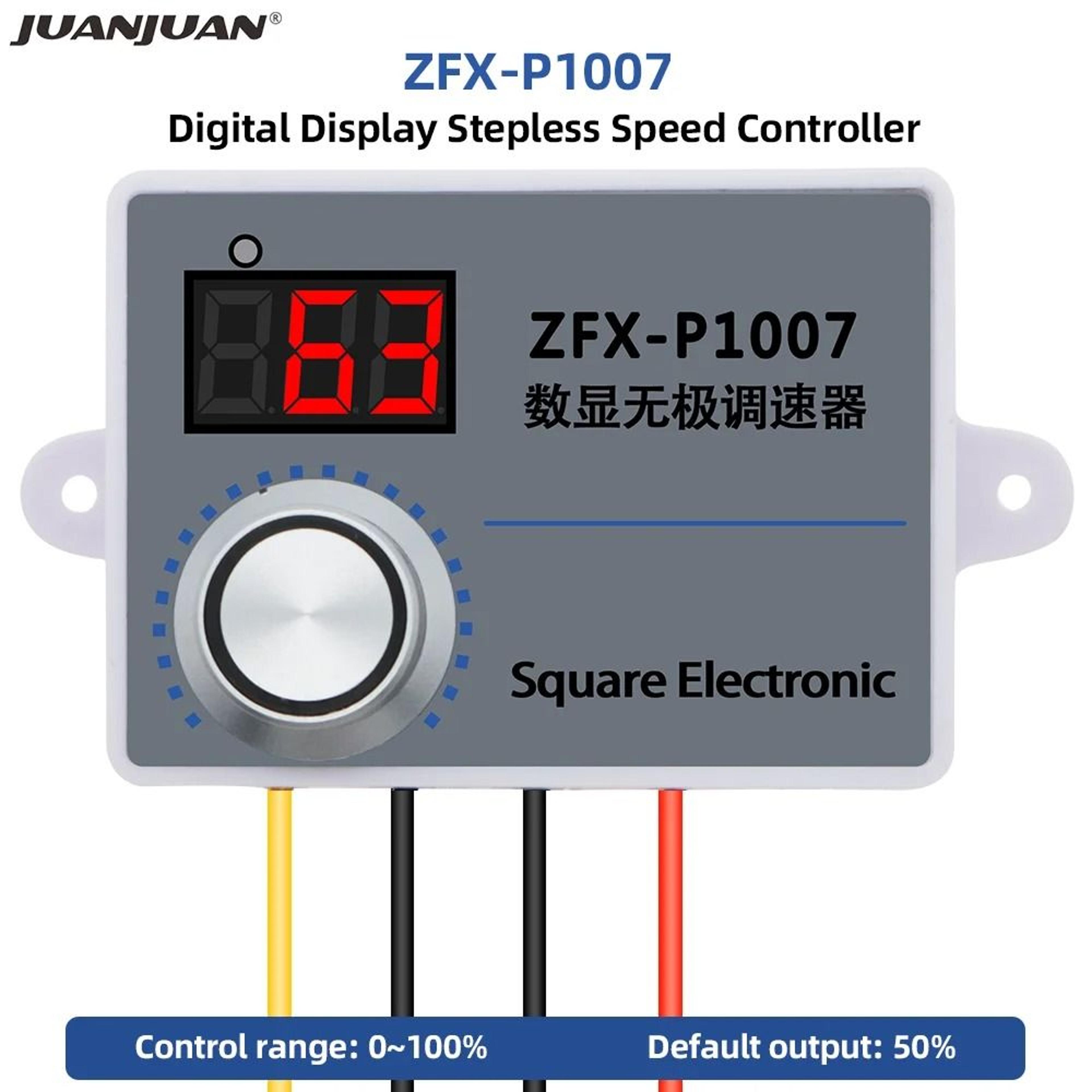 ZFXP1007 500W AC 220V Digital Display Fan Speed Controller Motor Reducer Regulator 0