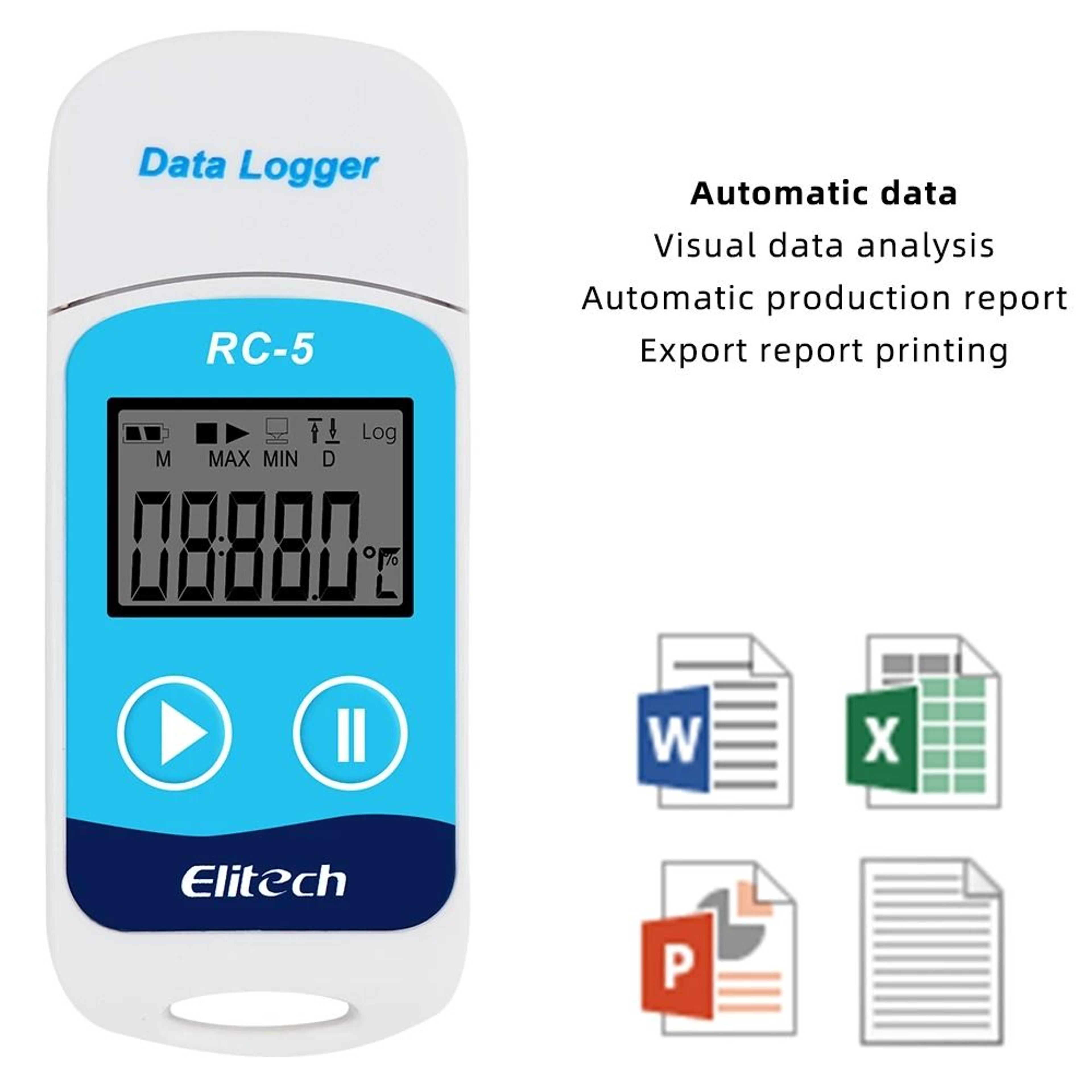 HighPrecision Digital Temperature  Humidity Data Logger With Internal Sensor  PDF Report For Cold C 2