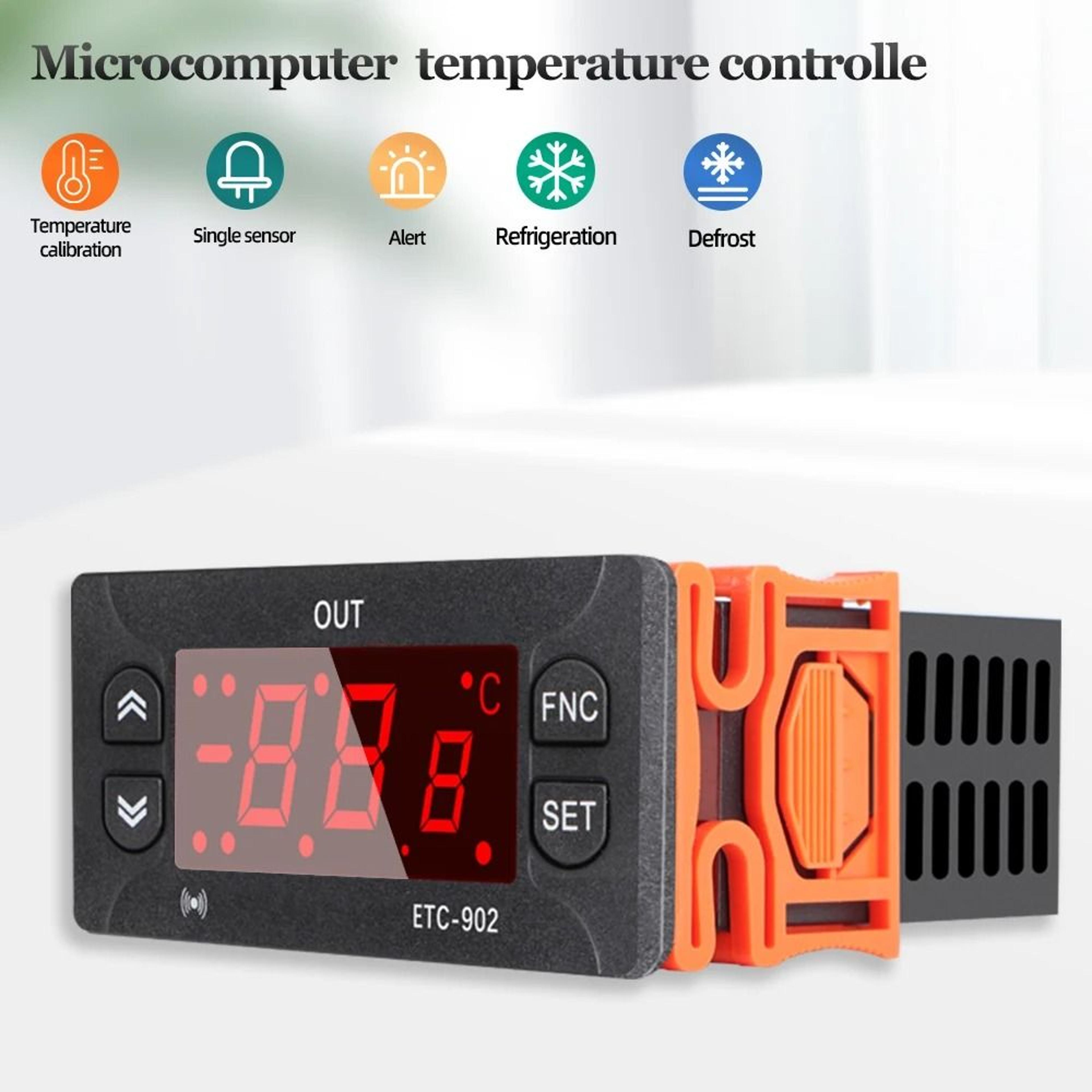 ETC902 Digital Temperature Controller Thermostat 12V 24V 110V 220V Refrigeration Cooling Defrost Re 0