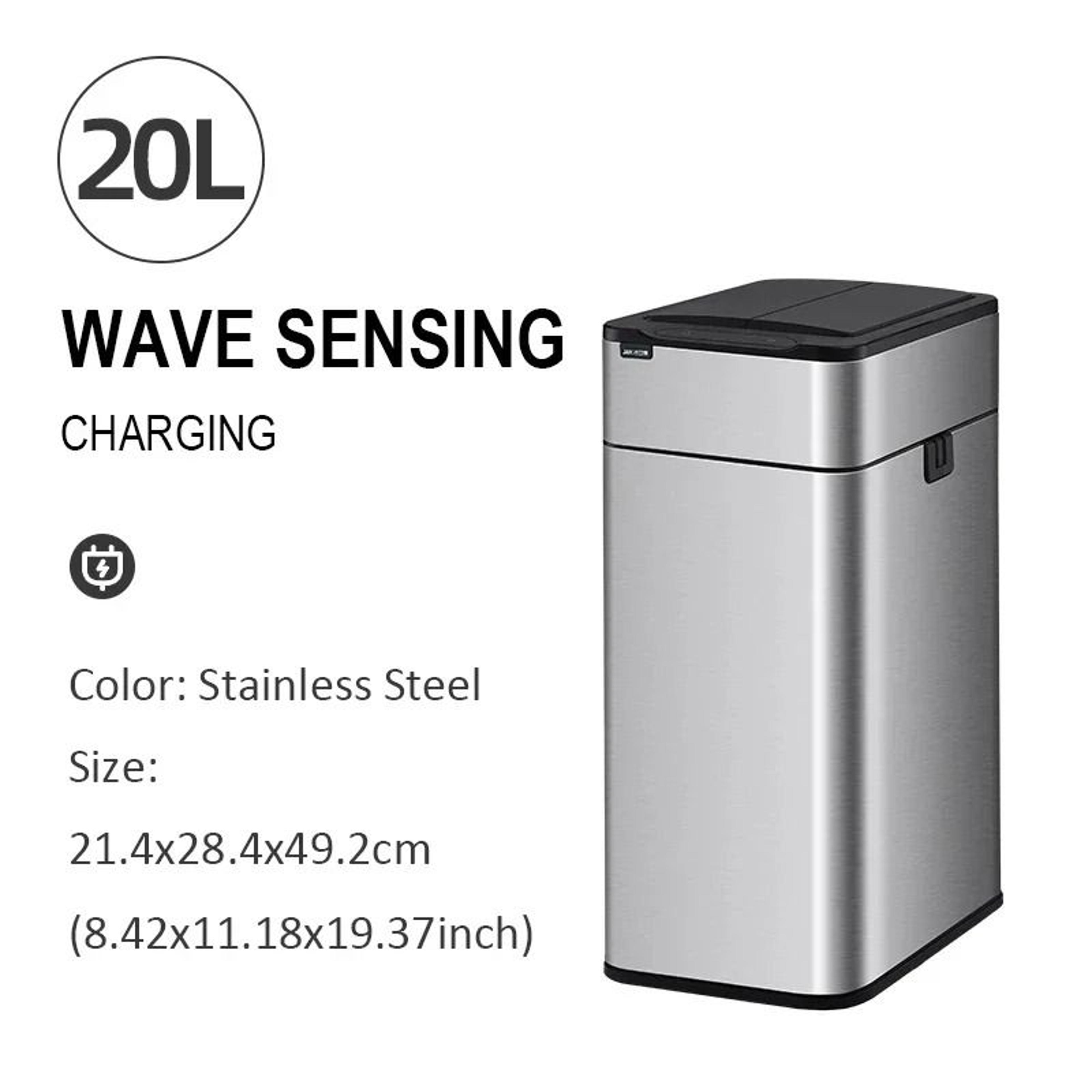 Smart Sensor Automatic Trash Can Stainless Steel Motion Sensor Garbage Bin For Kitchen  Home 15L  2 7