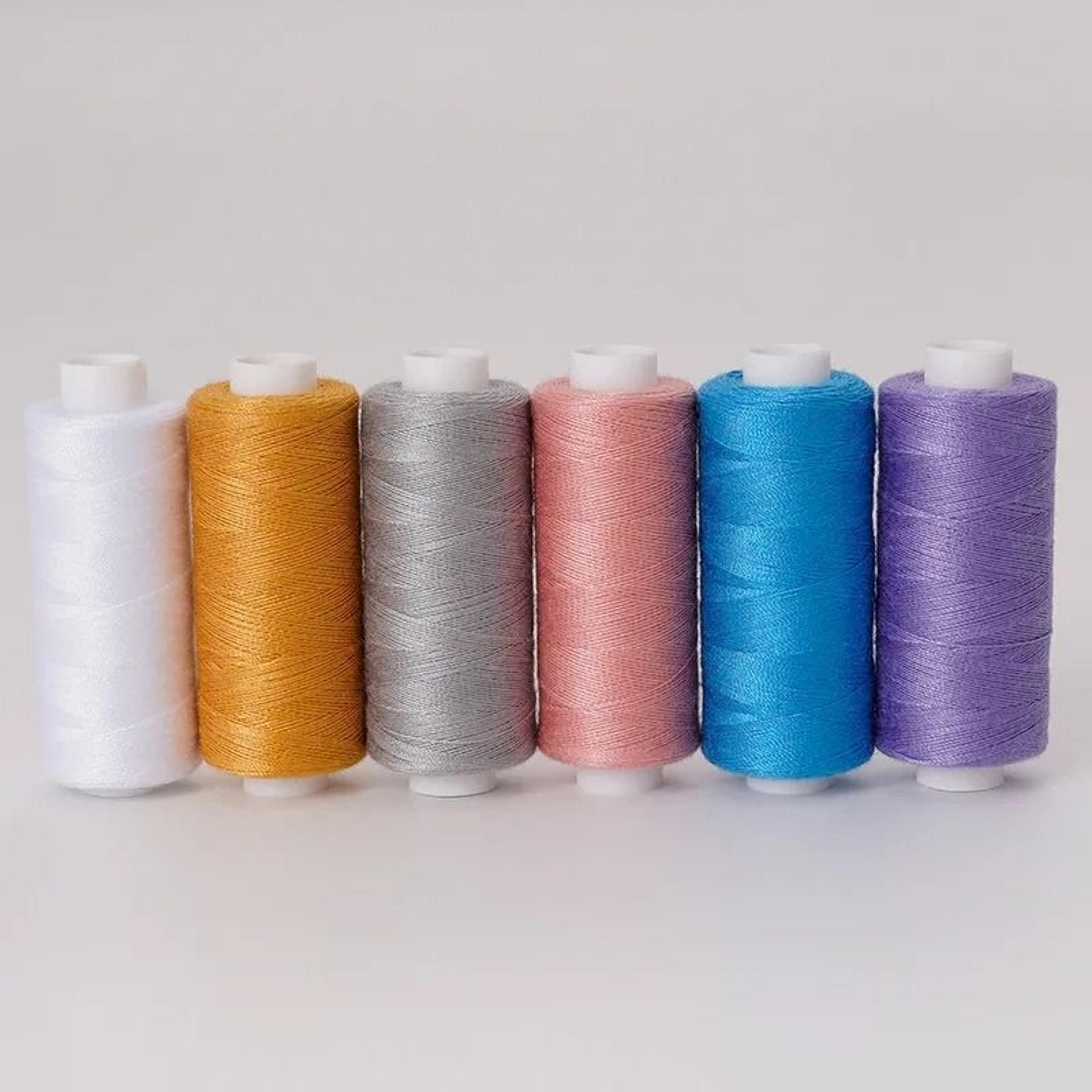 6 ColorsSet Yarn Sewing Thread Spools HighTenacity Polyester Thread Roll For Machine  Hand Embroide 19