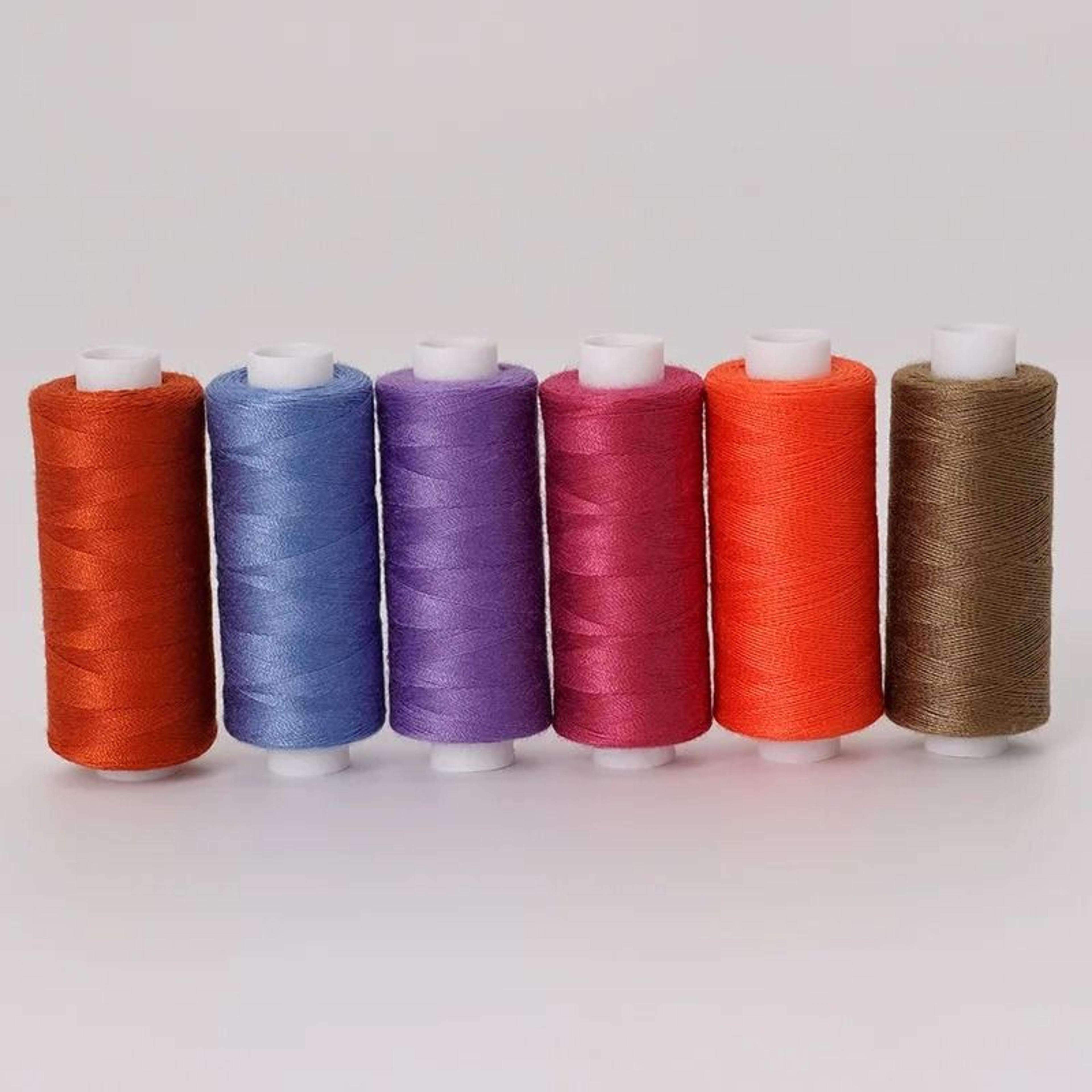 6 ColorsSet Yarn Sewing Thread Spools HighTenacity Polyester Thread Roll For Machine  Hand Embroide 10