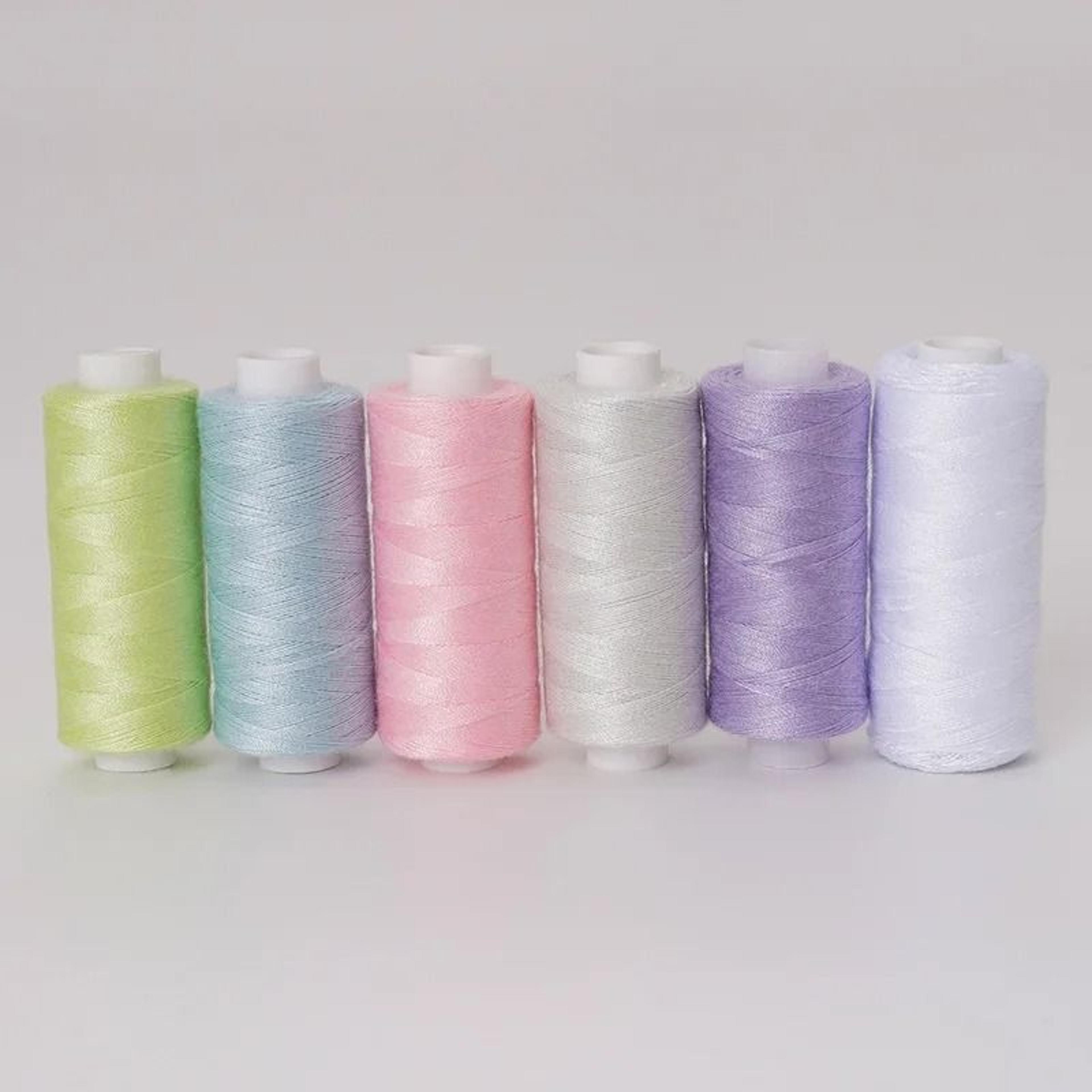 6 ColorsSet Yarn Sewing Thread Spools HighTenacity Polyester Thread Roll For Machine  Hand Embroide 17