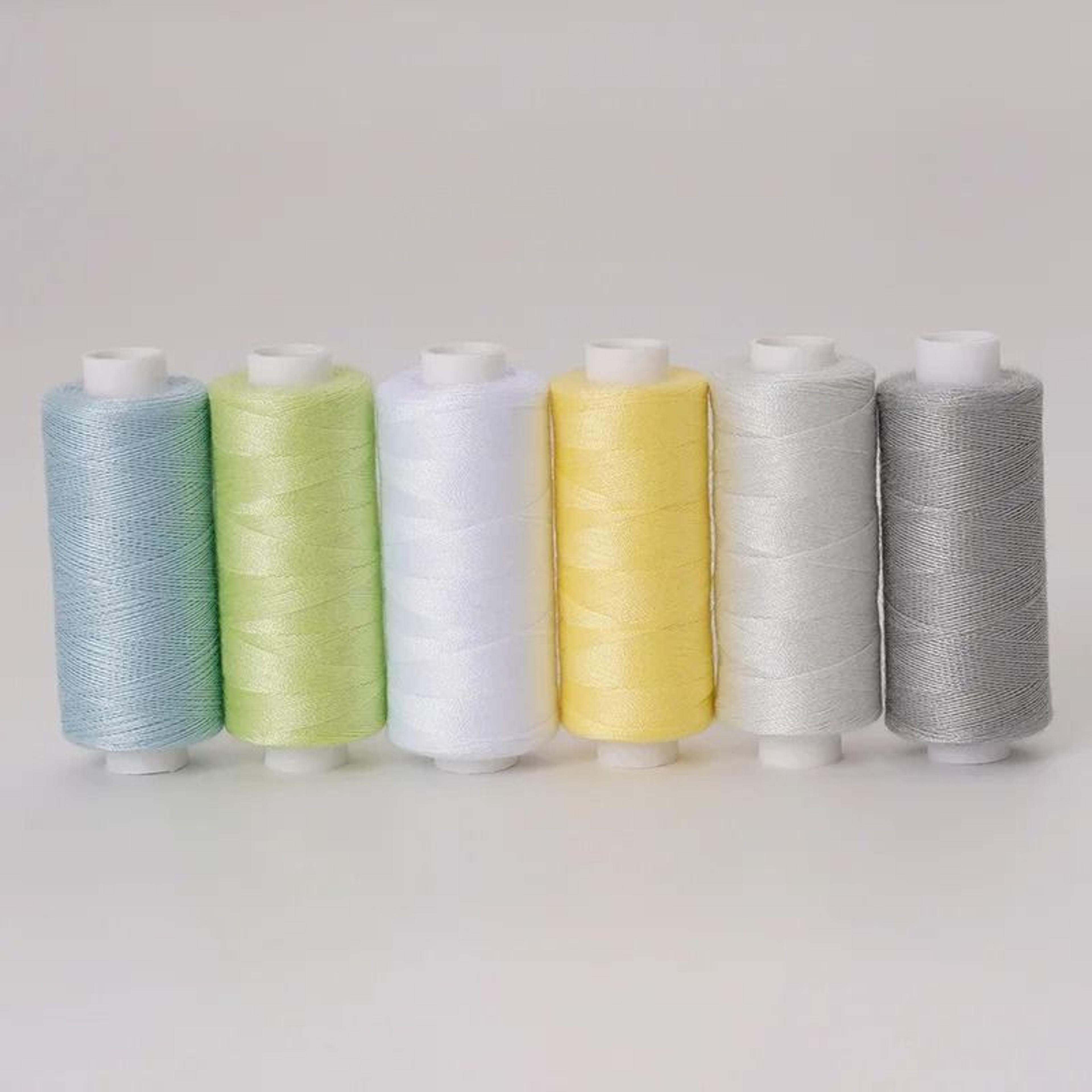 6 ColorsSet Yarn Sewing Thread Spools HighTenacity Polyester Thread Roll For Machine  Hand Embroide 21