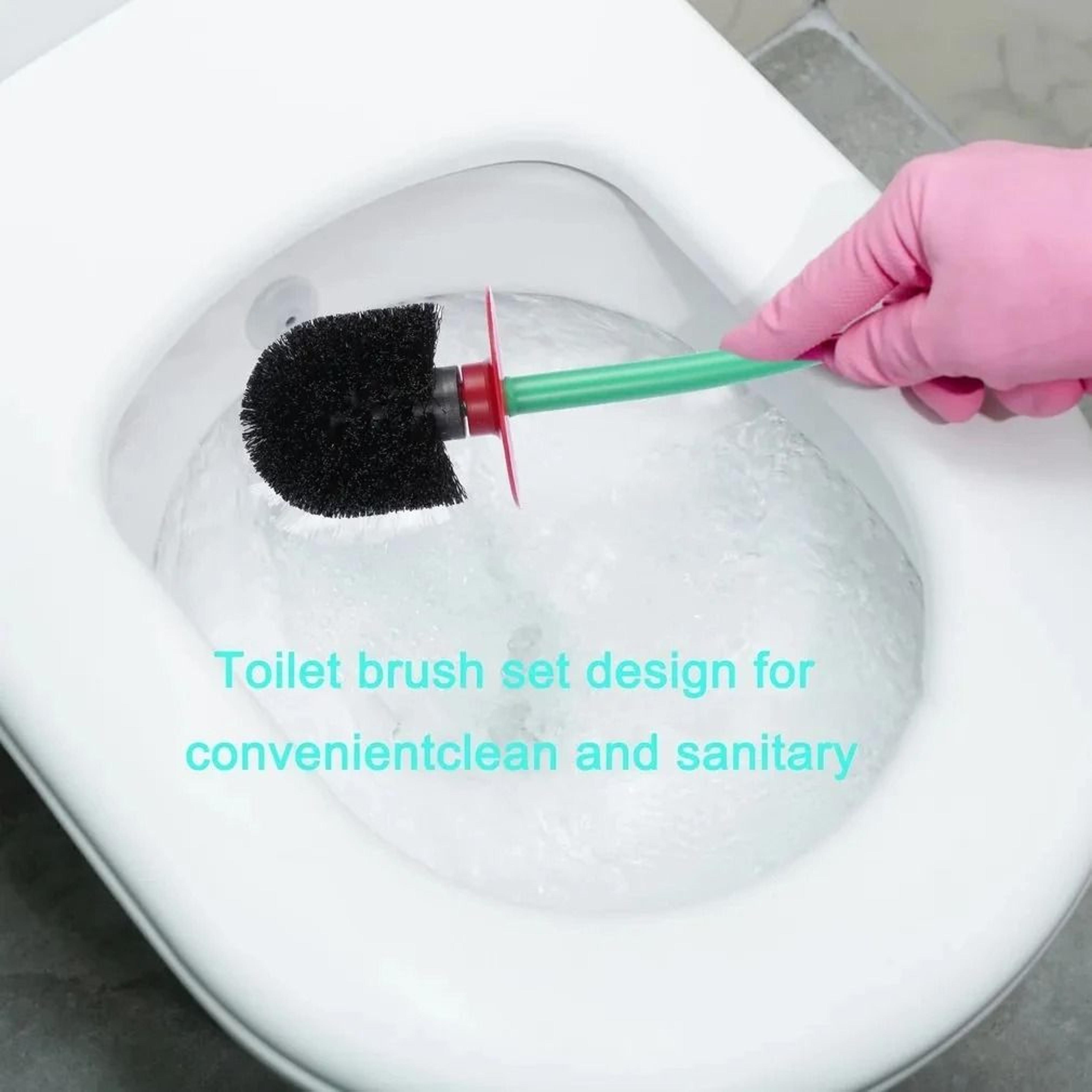Creative Cherry Shape Toilet Brush And Holder Set Decorative Bowl Scrubber For Bathroom 3