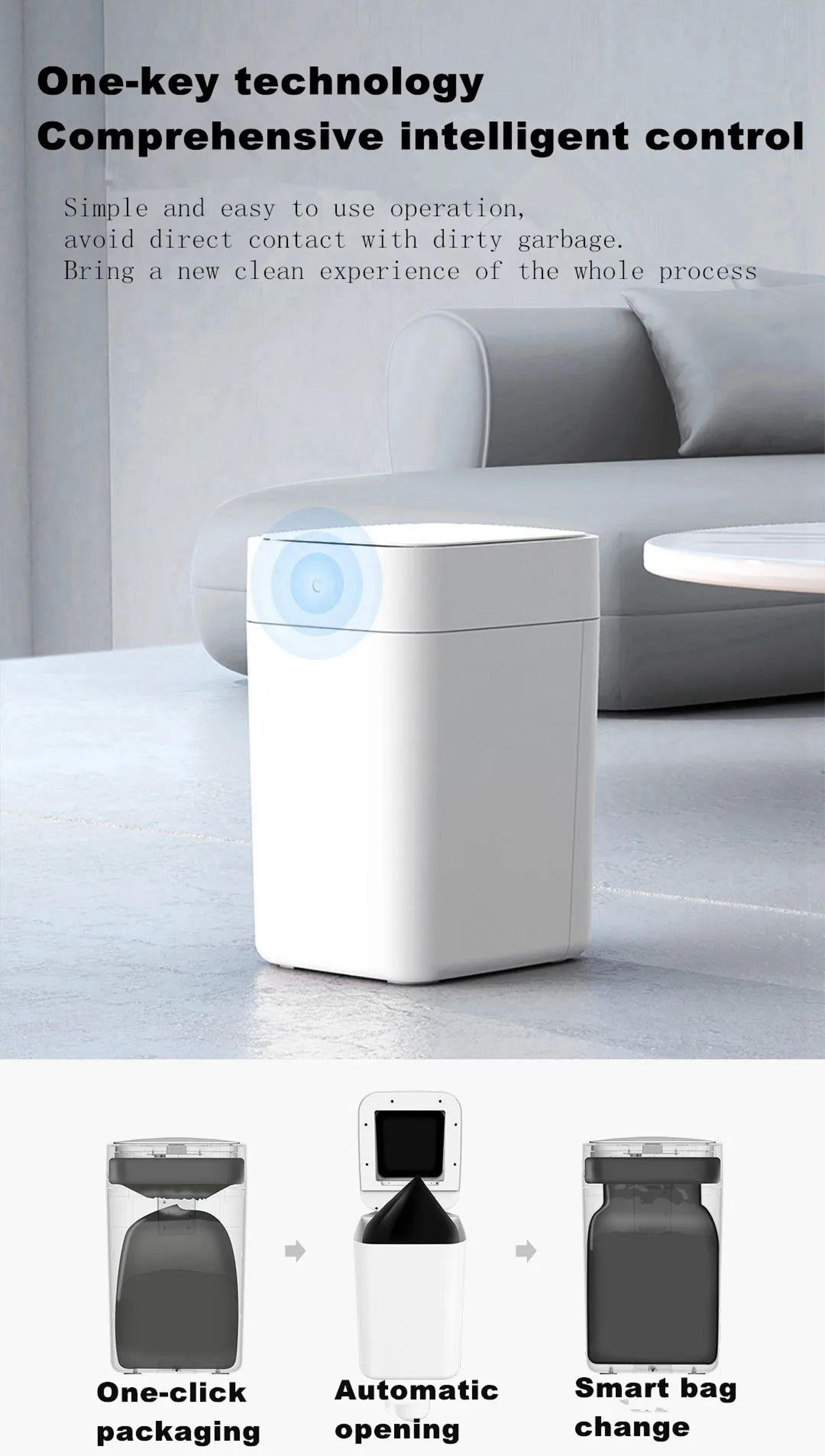 Townew T1S Smart Sensor Kitchen Garbage Bin Waterproof Automatic Packaging Trash Can With Lid 3