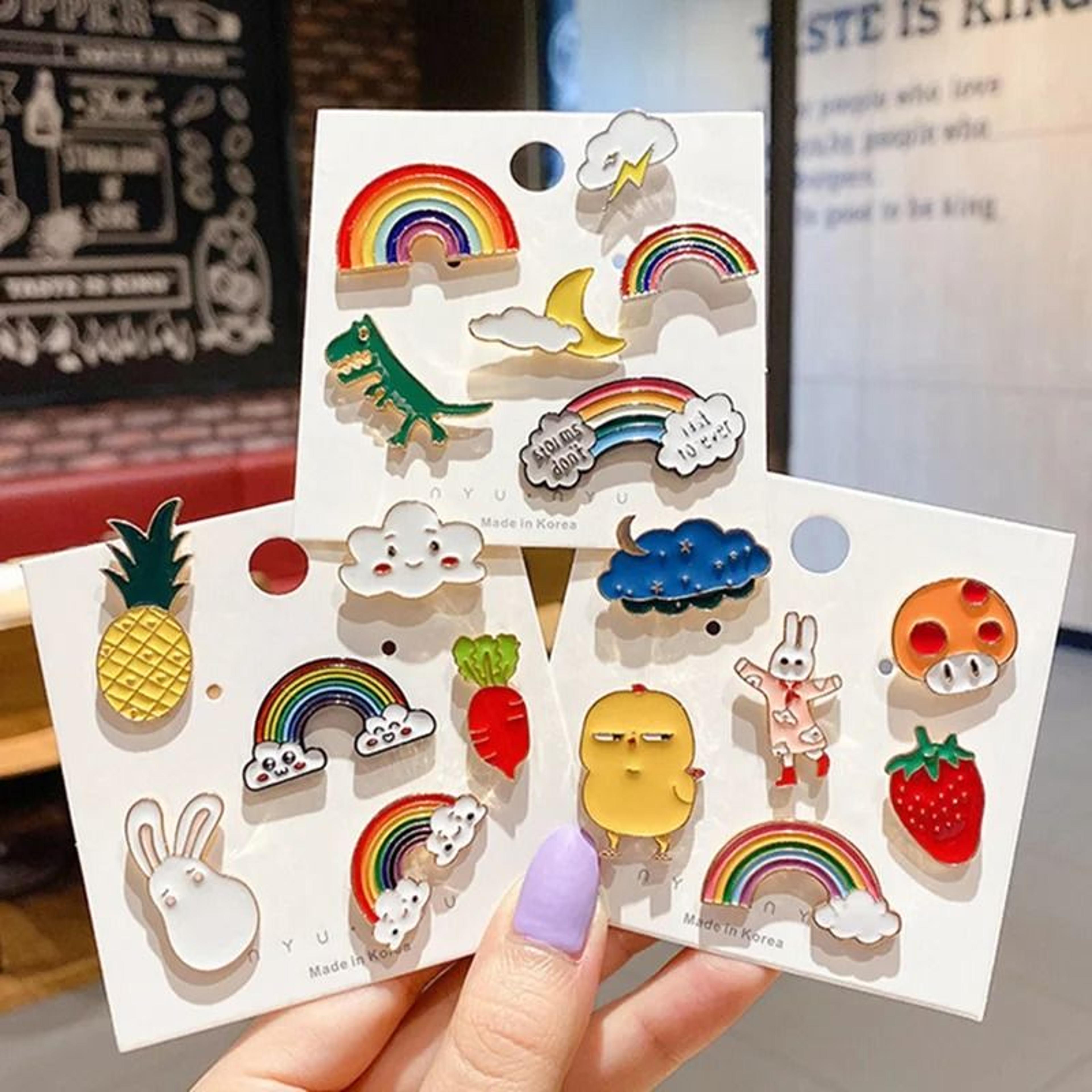 10100Pcs Random Enamel Badges  Pins Set Personalized Fashion Metal Lapel Pins For Backpacks  Clothe 1