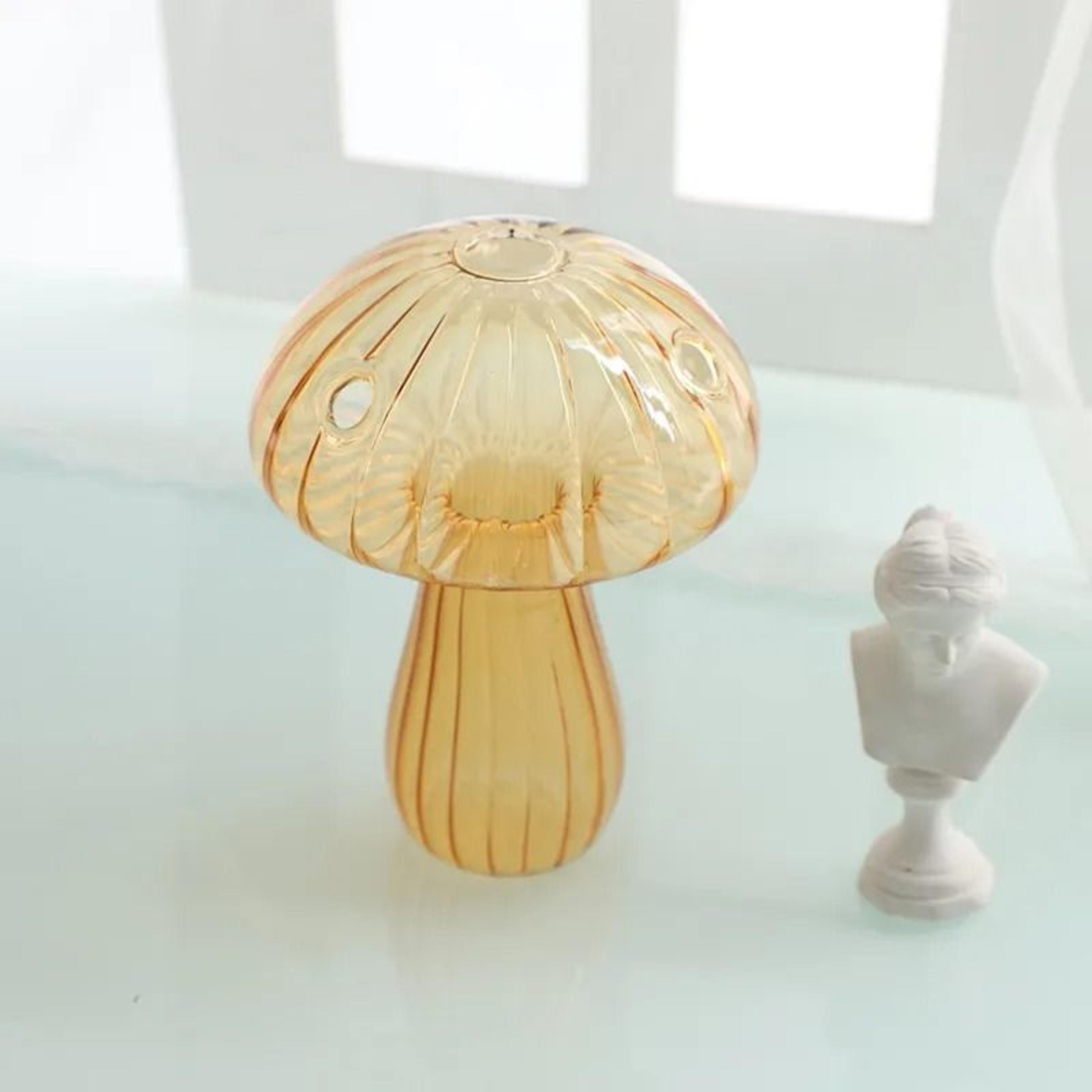 Mini Mushroom Glass Vase Creative Hydroponic Plant  Aromatherapy Bottle For Nordic Home Decor 8