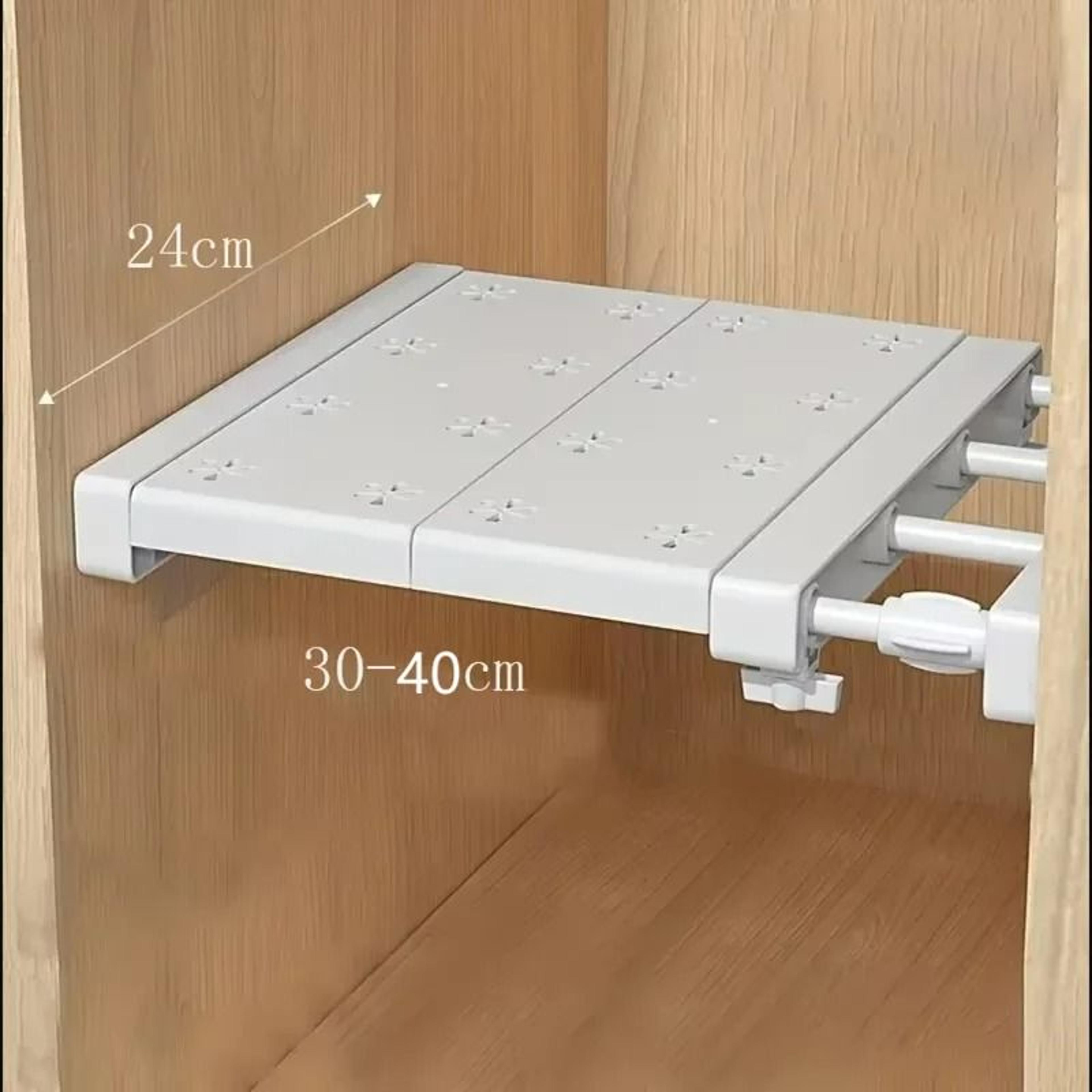 Expandable PunchFree Retractable Layer Shelf Board For Wardrobe Closet Kitchen Cabinet  Bathroom St 6
