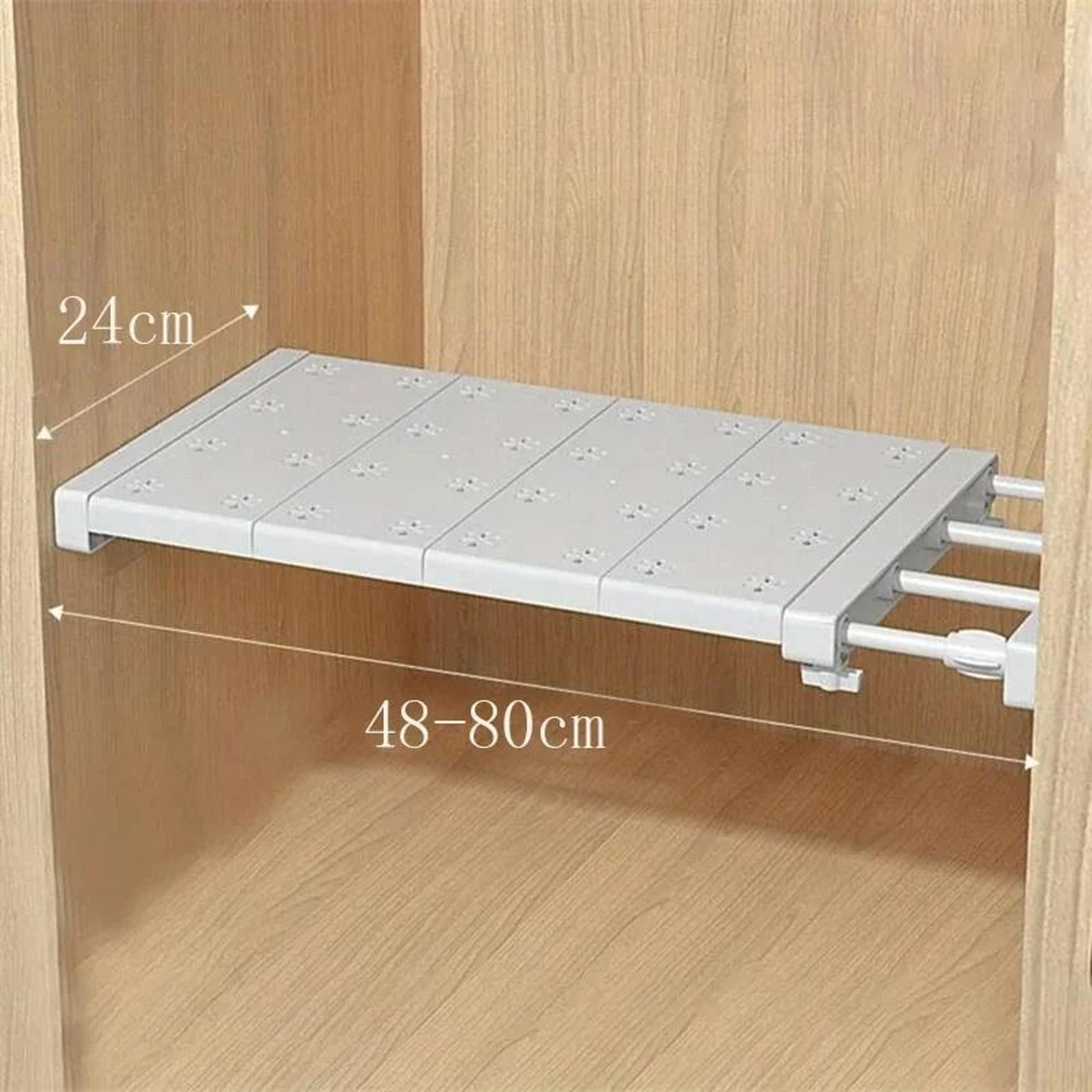 Expandable PunchFree Retractable Layer Shelf Board For Wardrobe Closet Kitchen Cabinet  Bathroom St 7