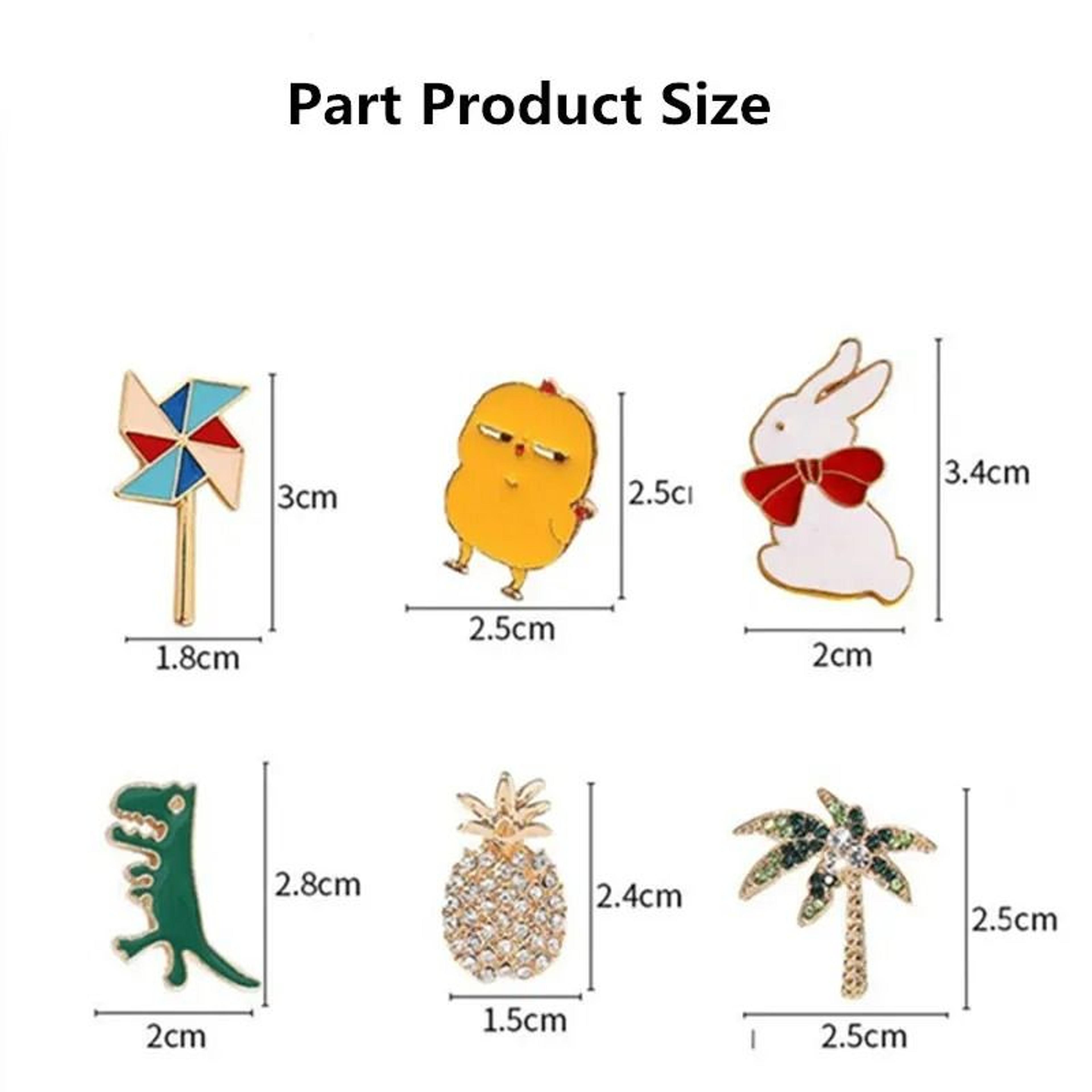 10100Pcs Cute Animal  Plant Enamel Pins Set Random Metal Badges For Backpacks Clothing  Hats 4