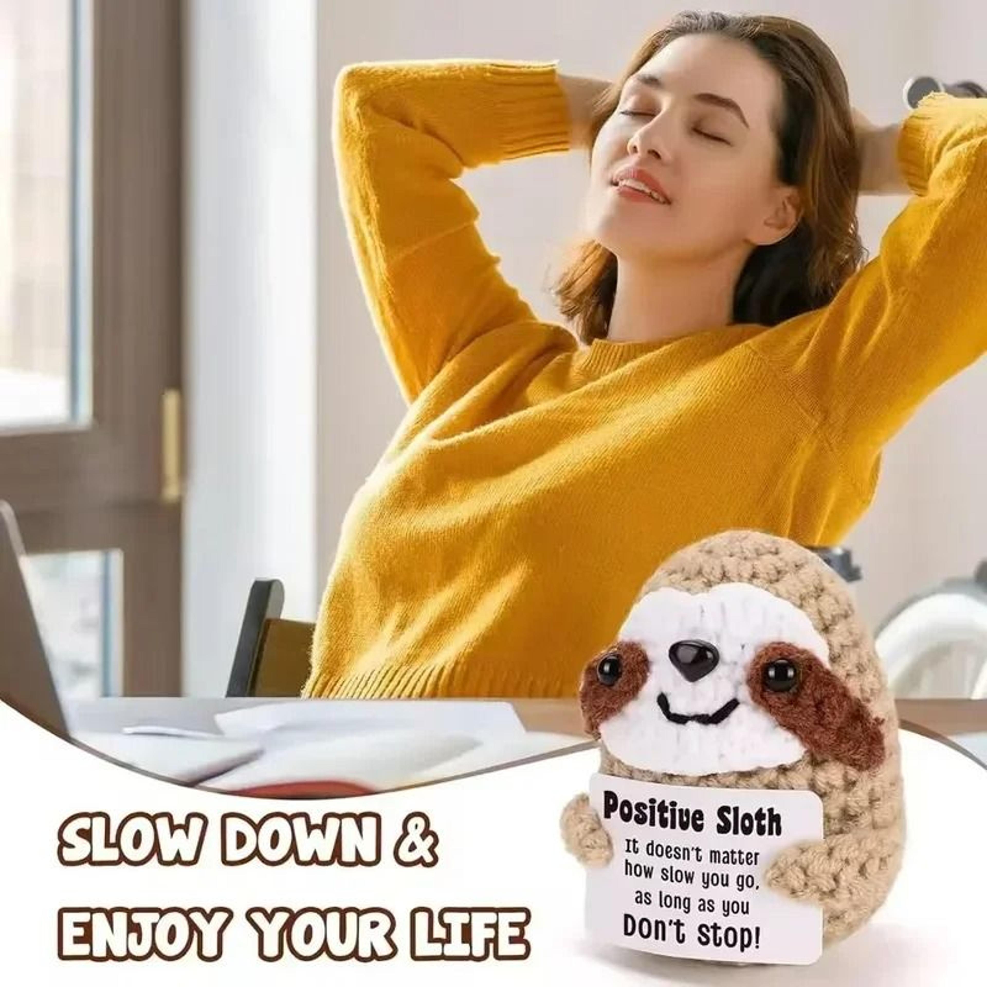 Positive Energy Potato Hug Pocket Mini Handmade Knitted Wool Doll With Encouragement Card  Gift Box 3