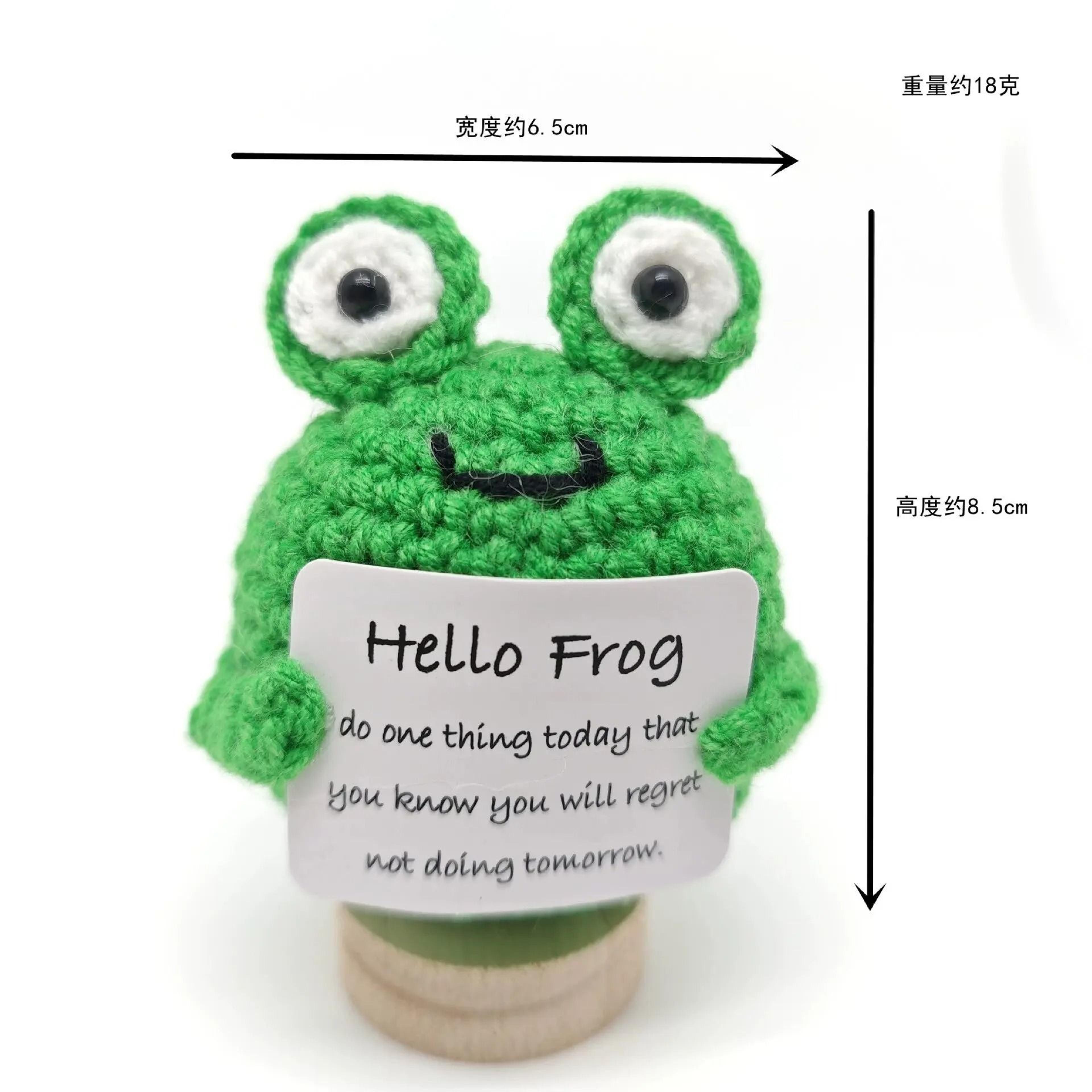 Positive Energy Potato Hug Pocket Mini Handmade Knitted Wool Doll With Encouragement Card  Gift Box 16