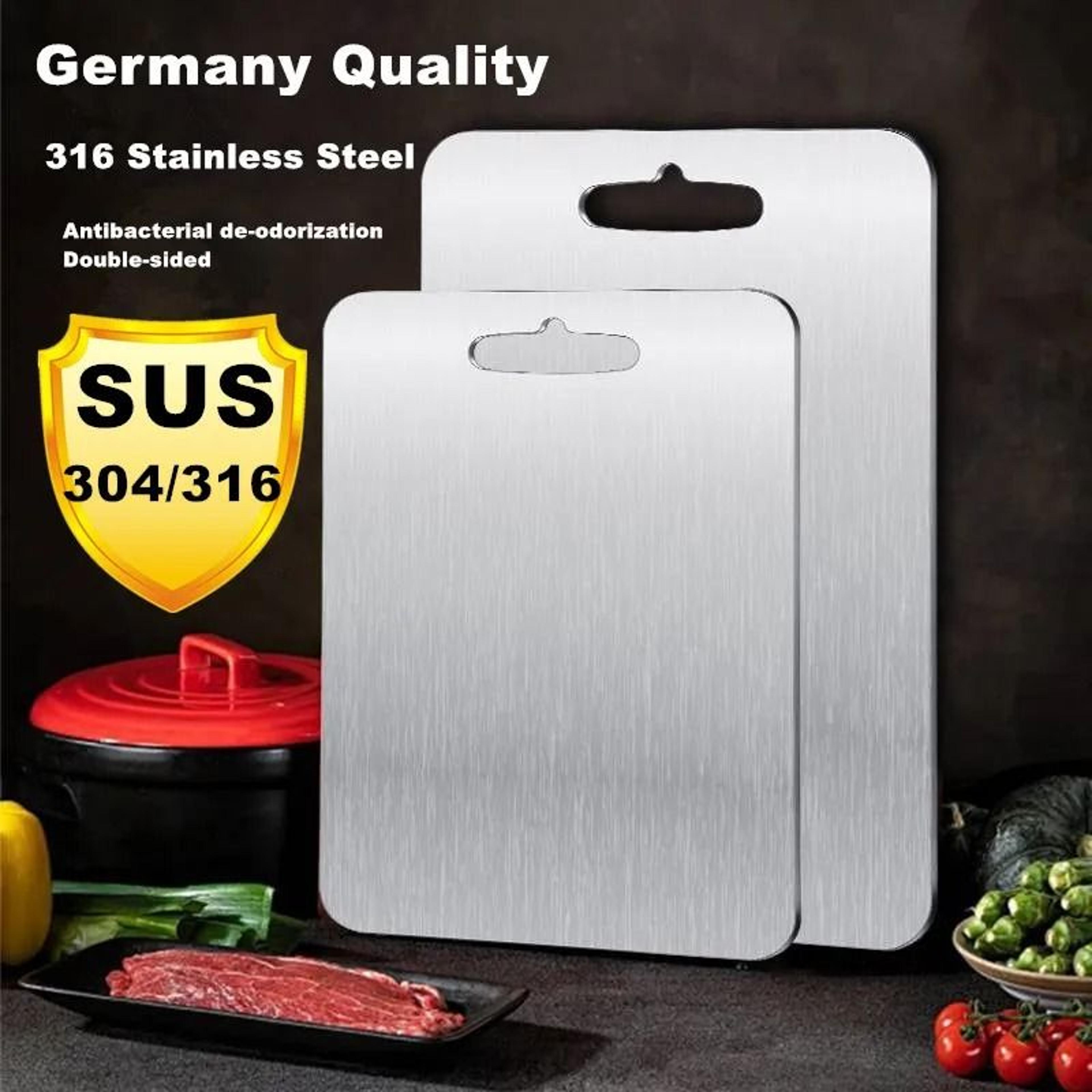 316 stainless steel double-sided chopping board & kneading dough block for kitchen