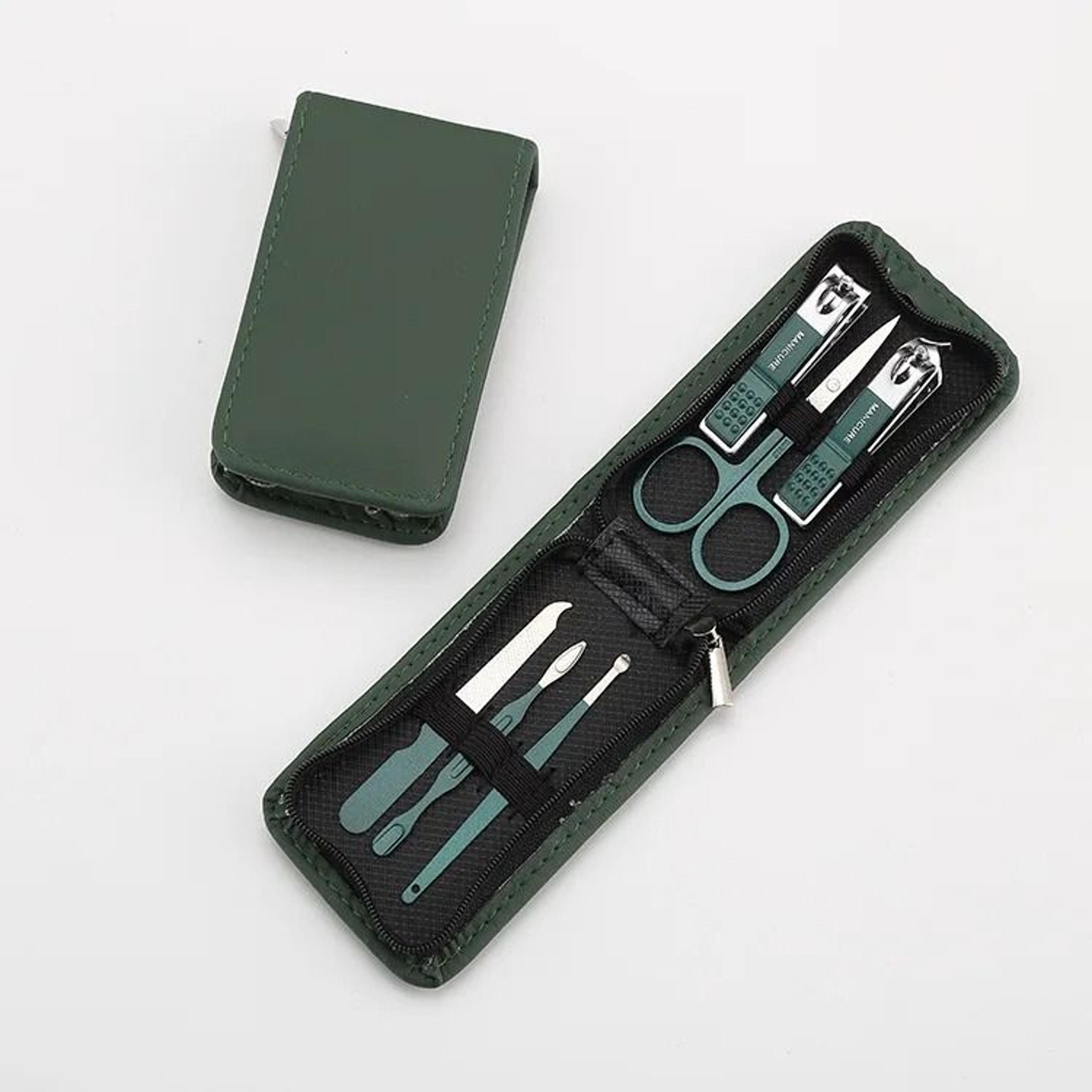 New 6Piece HighEnd Stainless Steel Nail Clippers  Pedicure Manicure Beauty Tool Set With Portable C 7