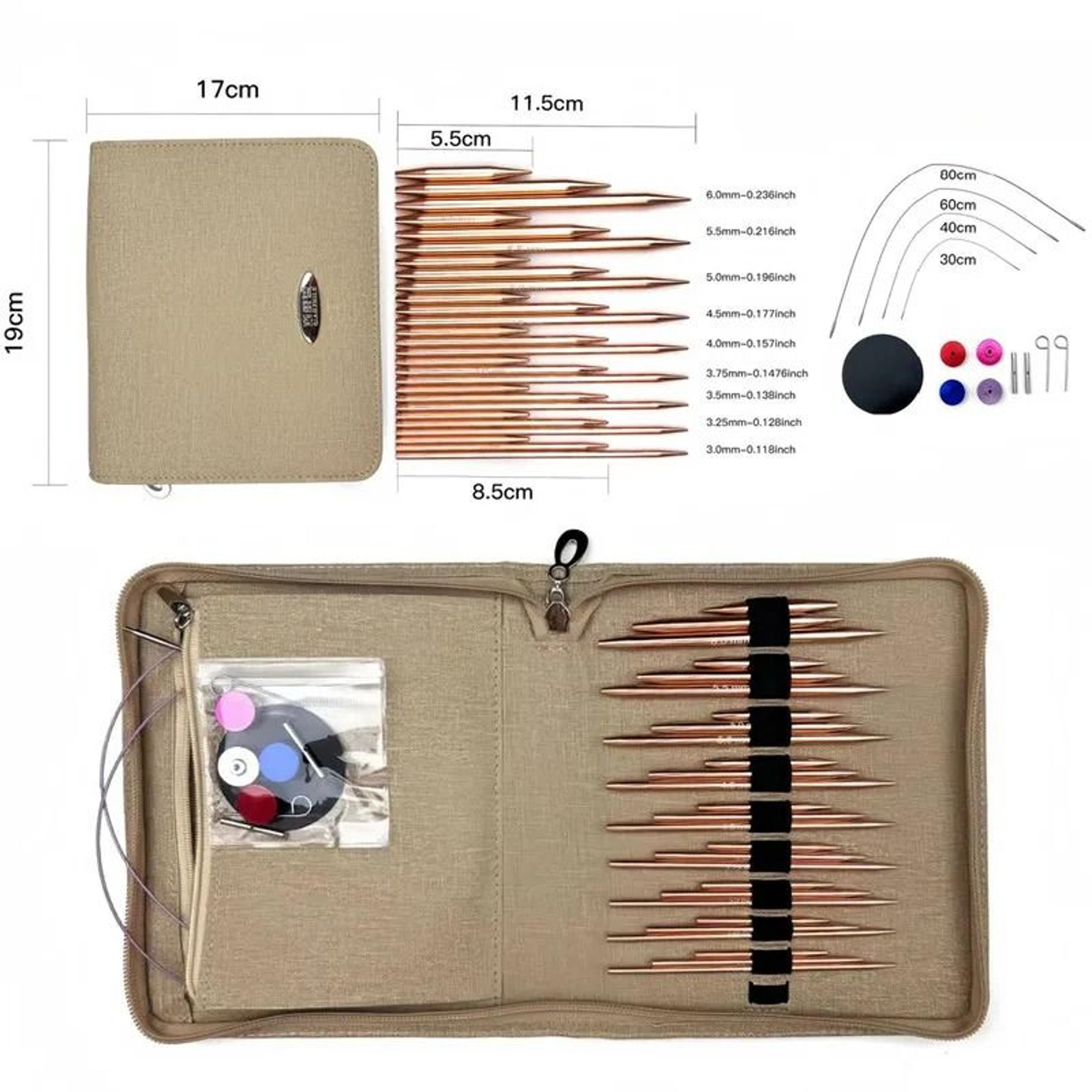 Removable Ebony Wood Knitting Needle Set With Interchangeable Cables  Crochet Hooks For DIY Craftin 2