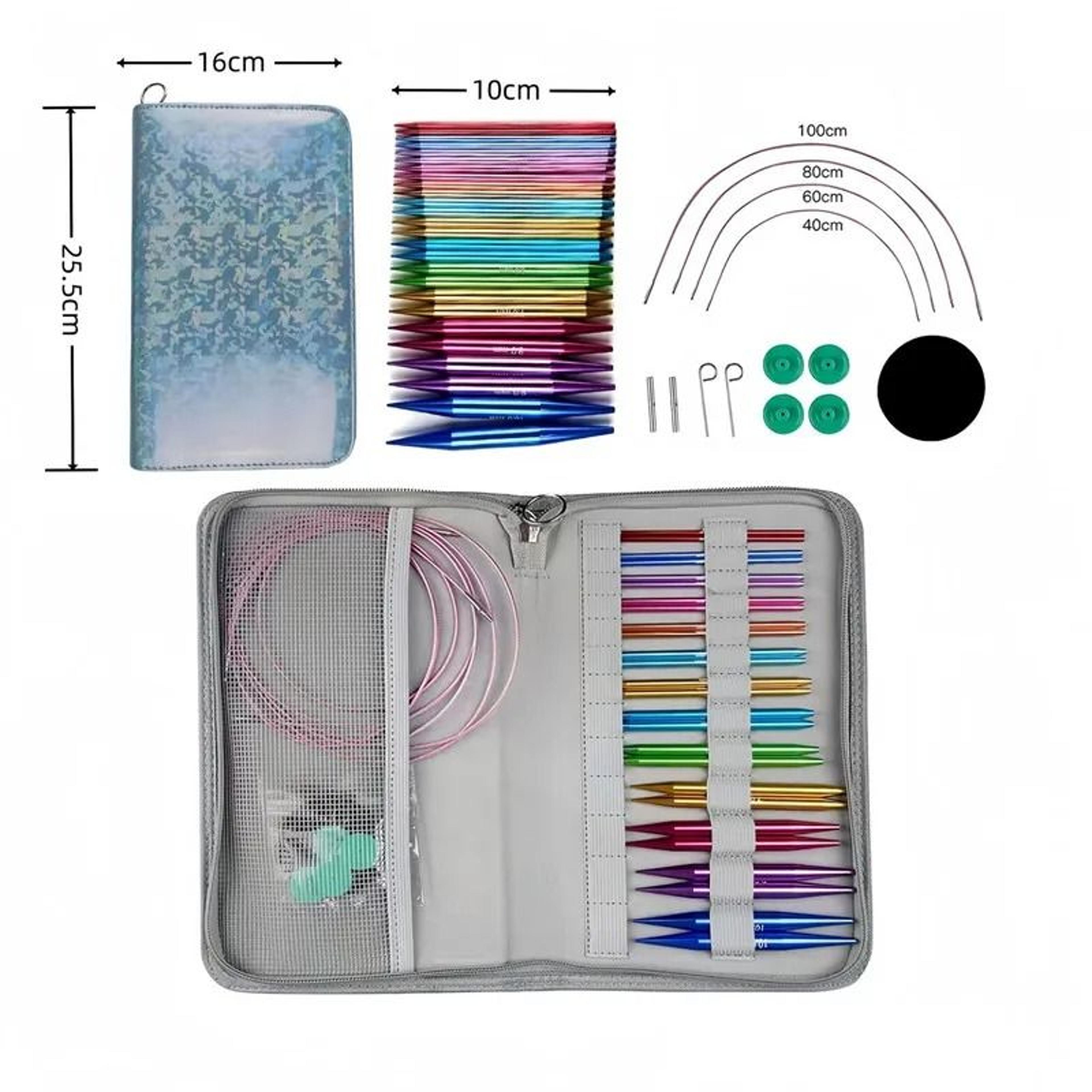 Removable Ebony Wood Knitting Needle Set With Interchangeable Cables  Crochet Hooks For DIY Craftin 5
