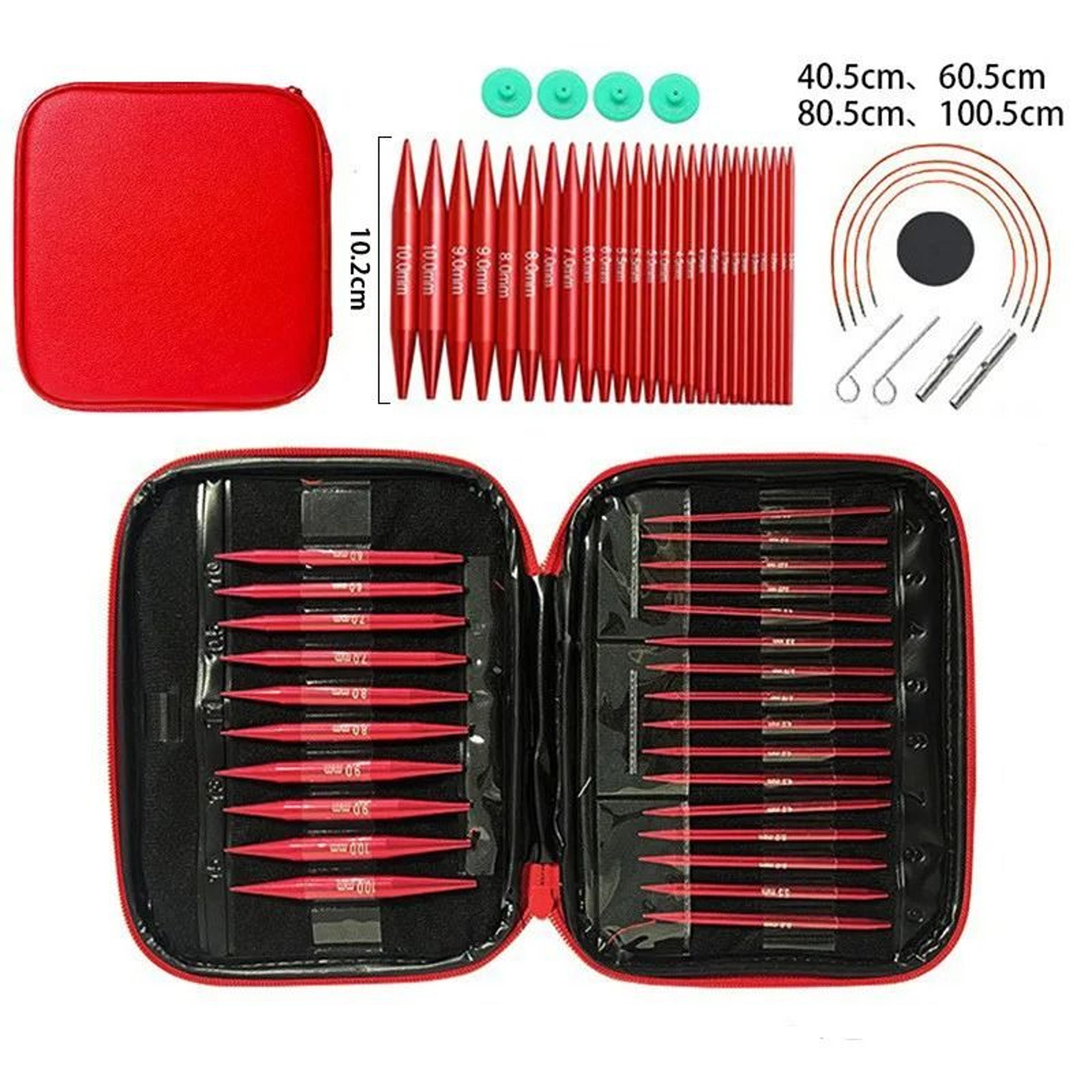 Removable Ebony Wood Knitting Needle Set With Interchangeable Cables  Crochet Hooks For DIY Craftin 9