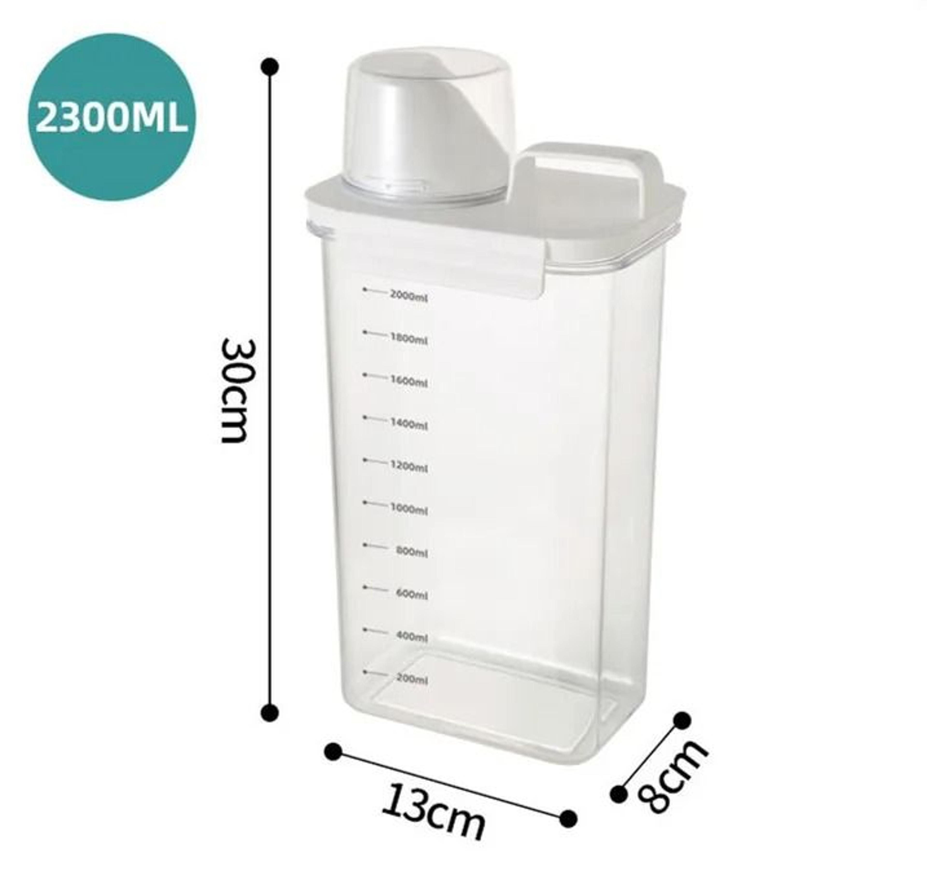 Refillable Laundry Detergent Dispenser  Powder Storage Box Clear Softener  Liquid Container With Me 7