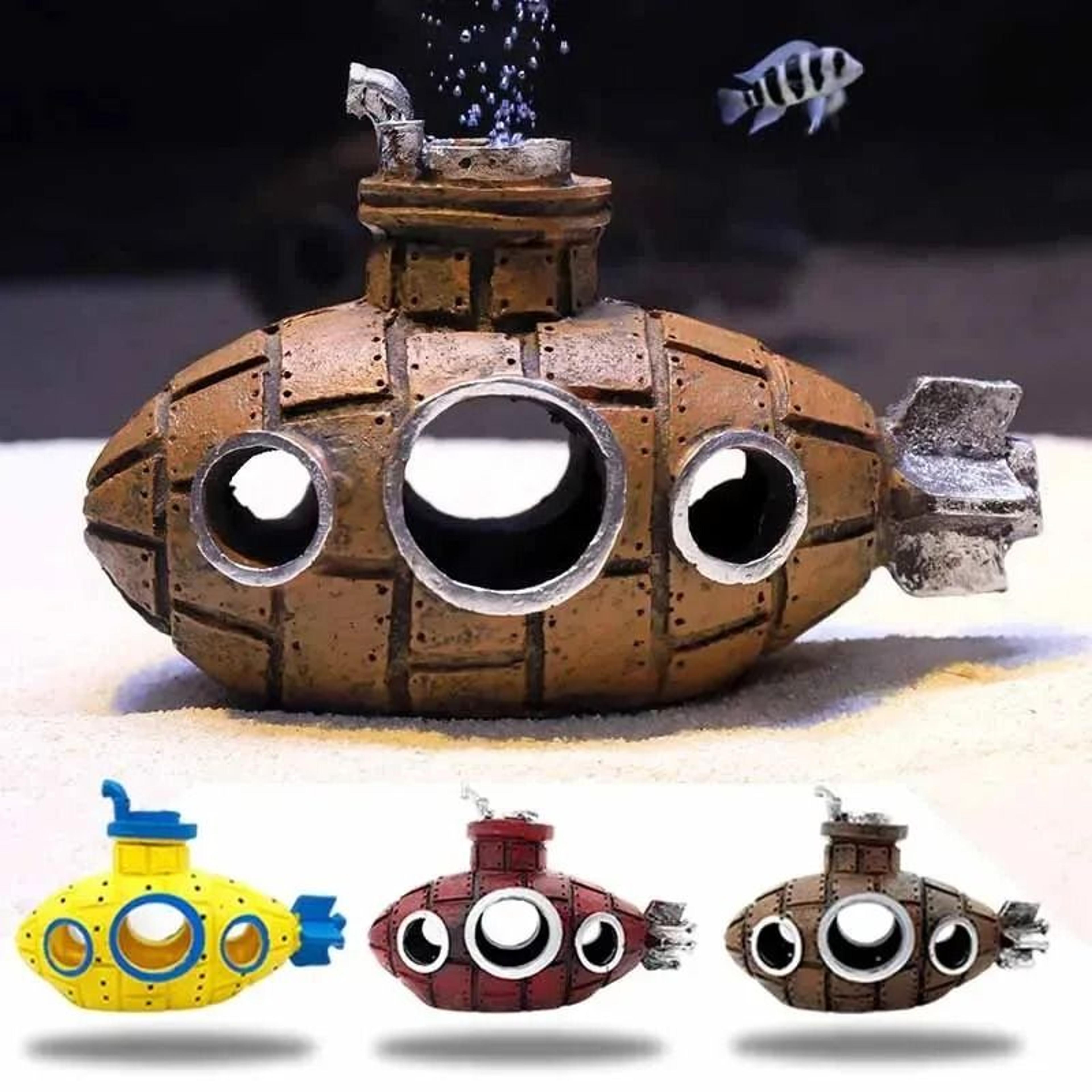 resin submarine aquarium ornament fish tank decoration & shrimp shelter cave