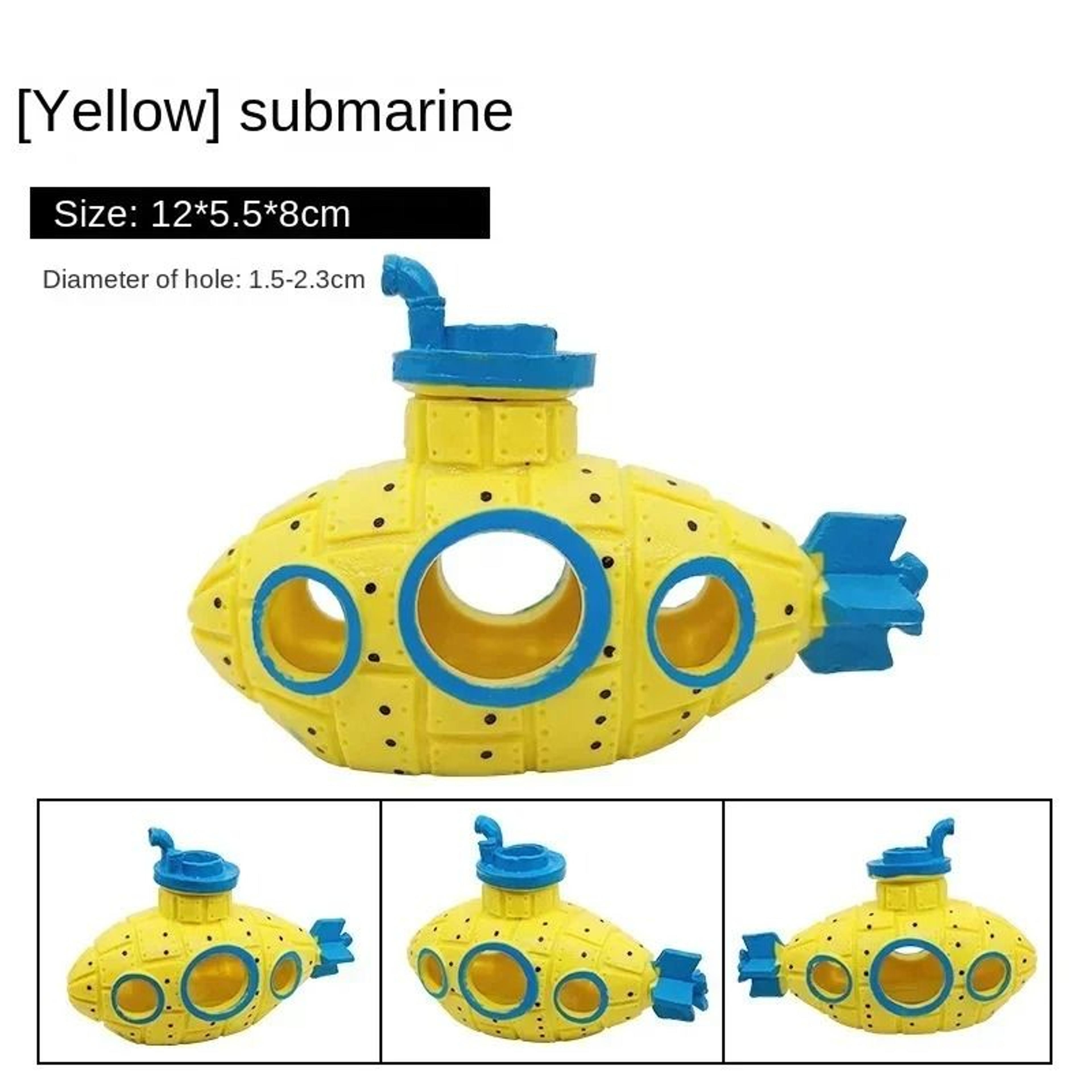 Resin Submarine Aquarium Ornament Fish Tank Decoration  Shrimp Shelter Cave 7
