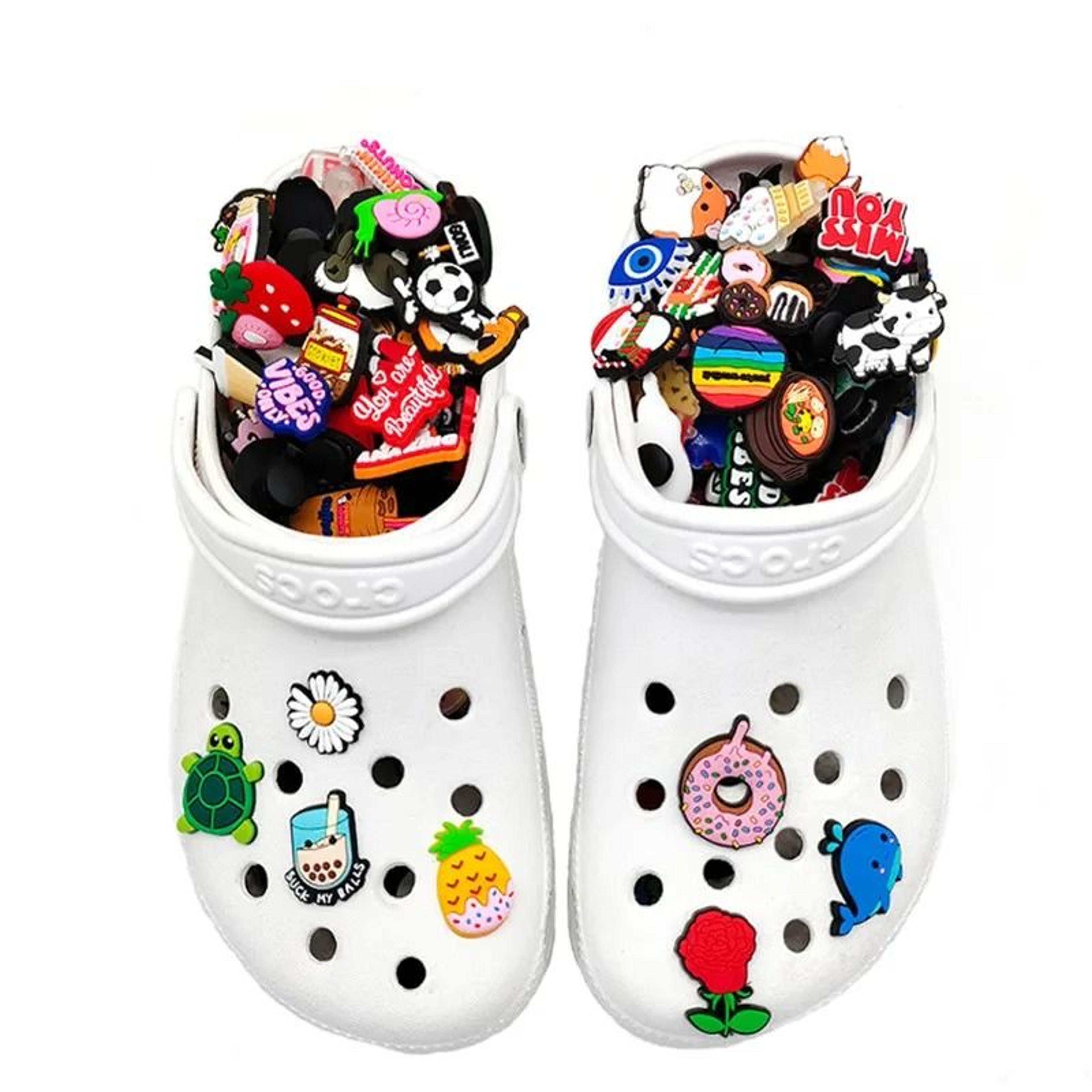 Random Cartoon Shoe Charms Set PVC Decorations For Clogs Bubble Slides  Sandals 4