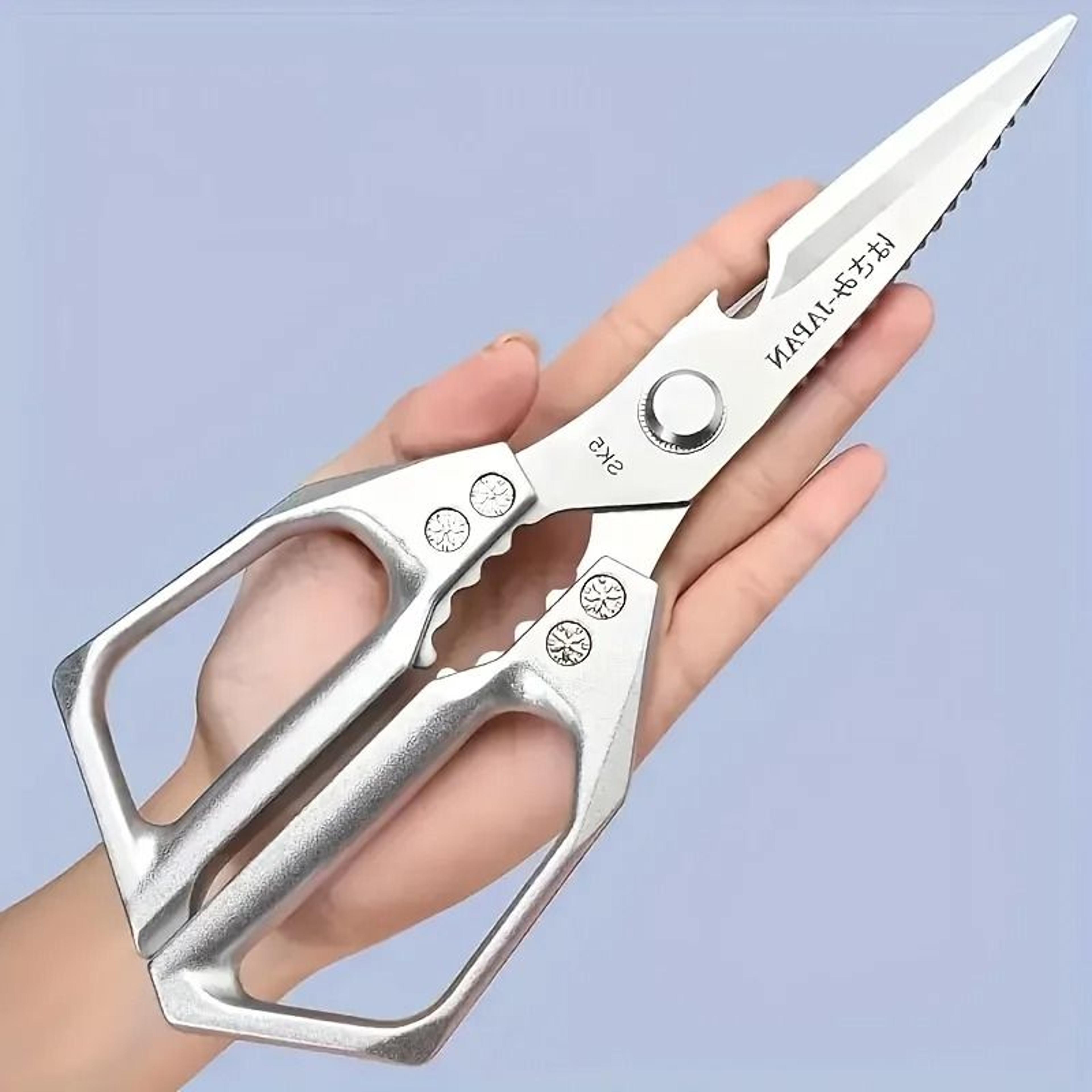 commercial grade stainless steel kitchen shears for meat, fish & poultry