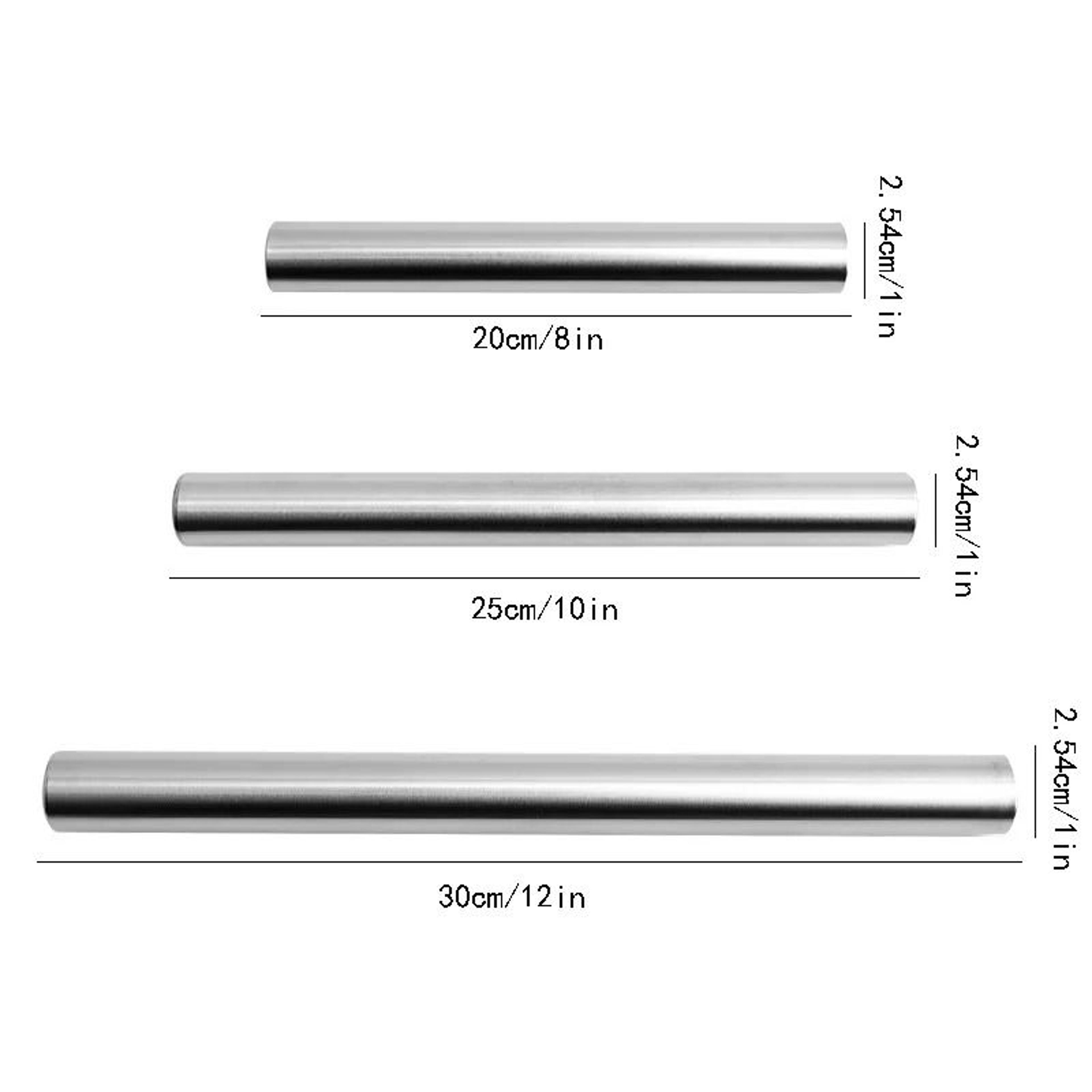 Stainless Steel Rolling Pin  Dough Roller For Baking Pastry Pizza  Cookies 5