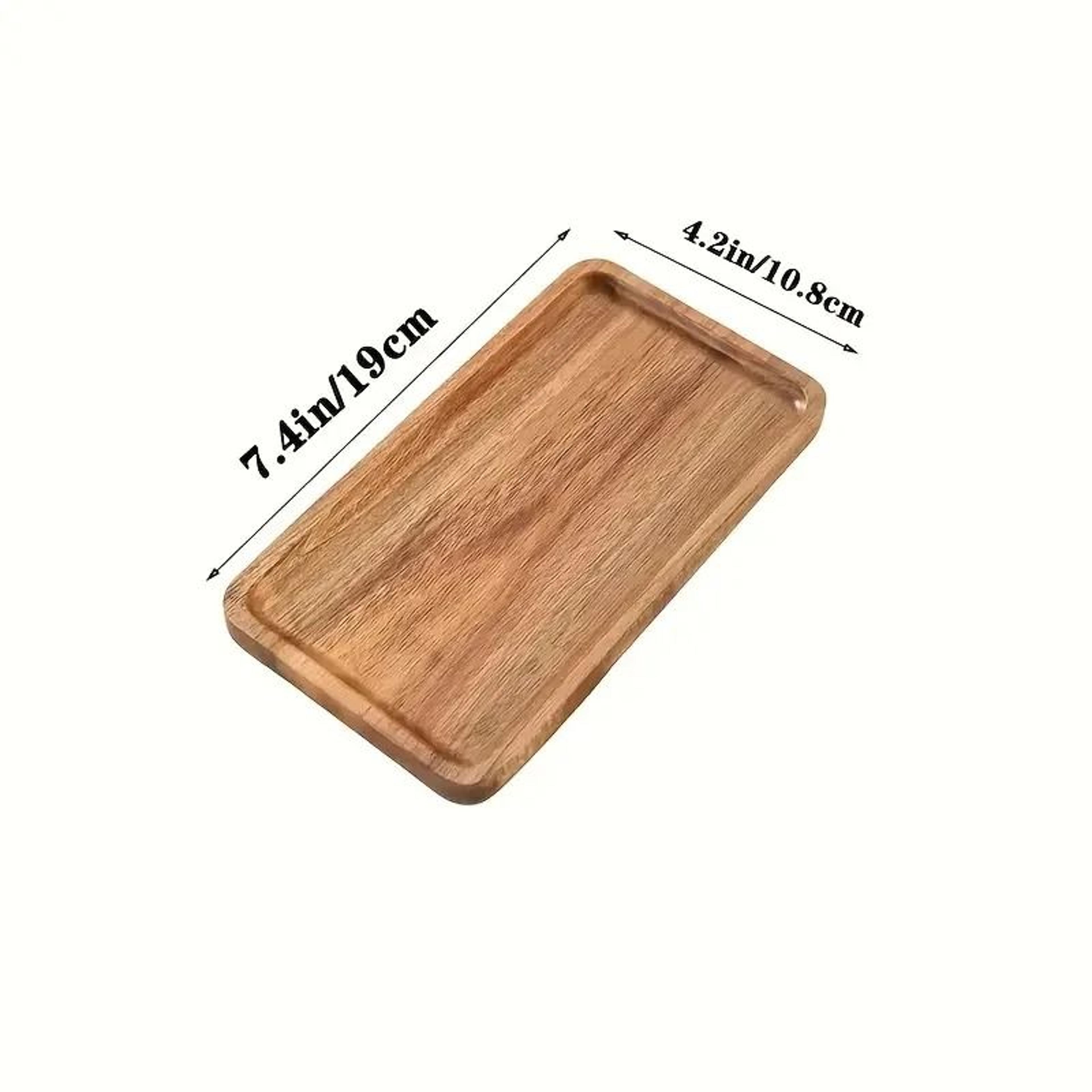 Solid Wood Fruit Plate  MultiSize Wooden Snack Serving Tray 9