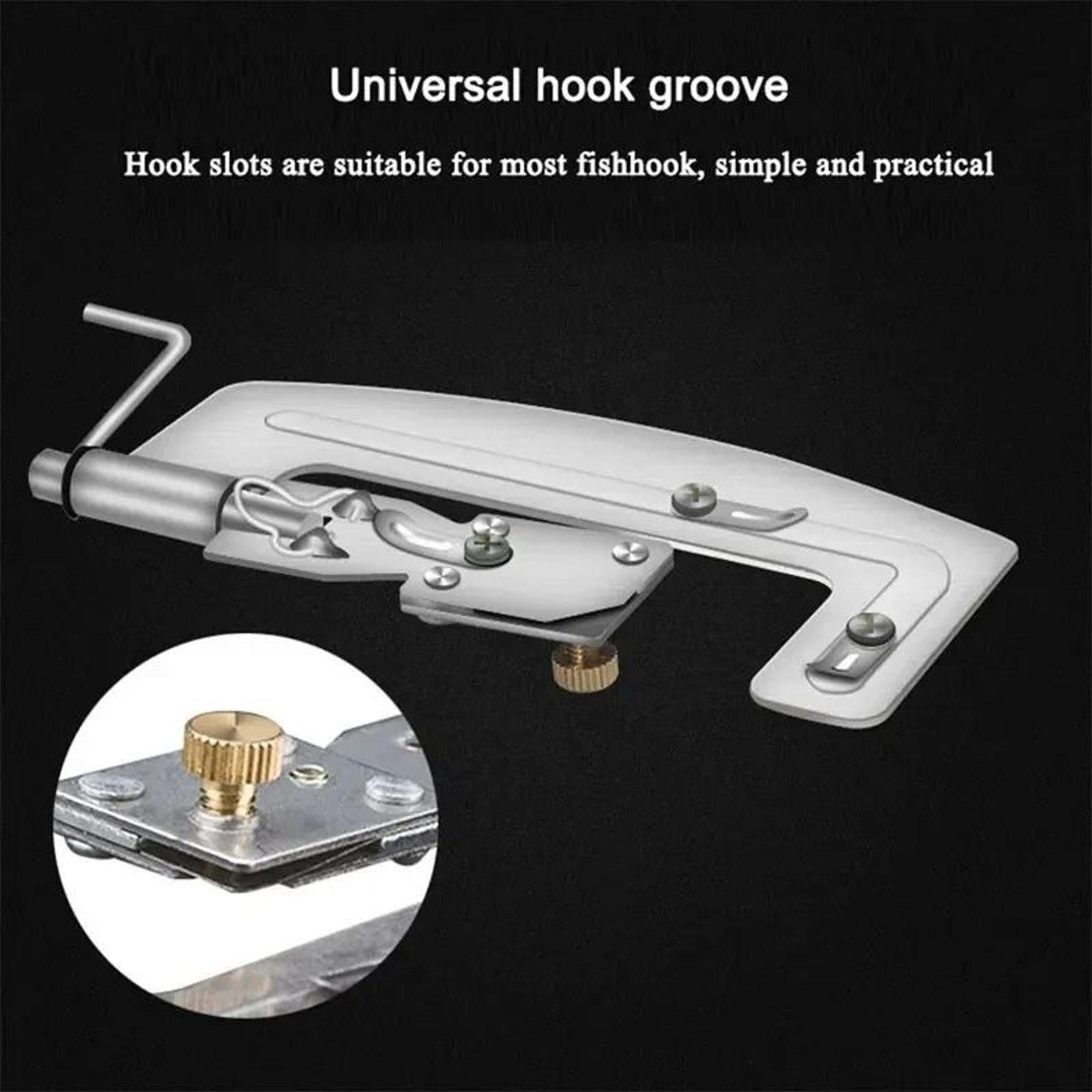 Portable Stainless Steel SemiAutomatic Fishing Hook Tier  Fast Line Knotter Tool 2