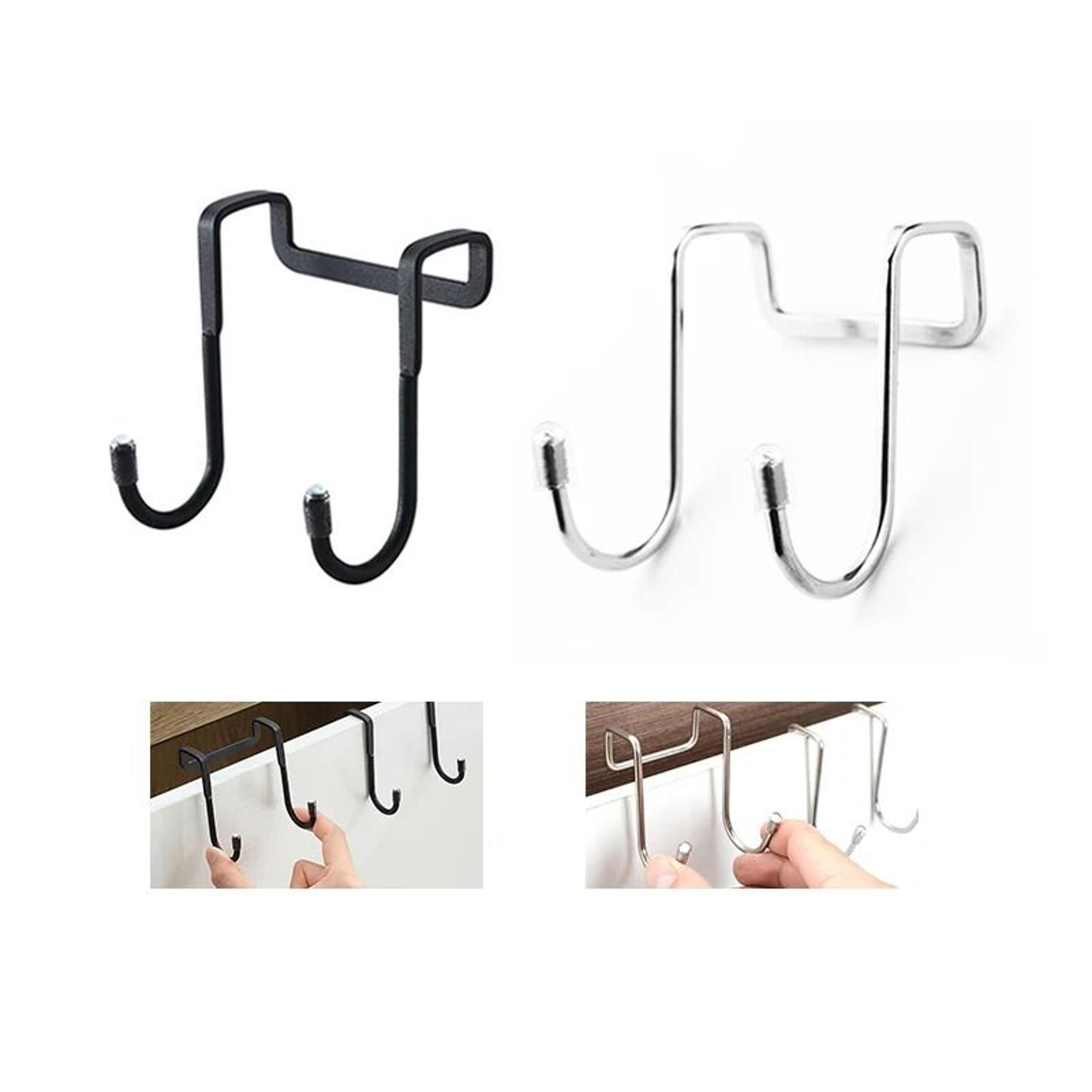 stainless steel double s-hook heavy-duty door & cabinet towel storage rack