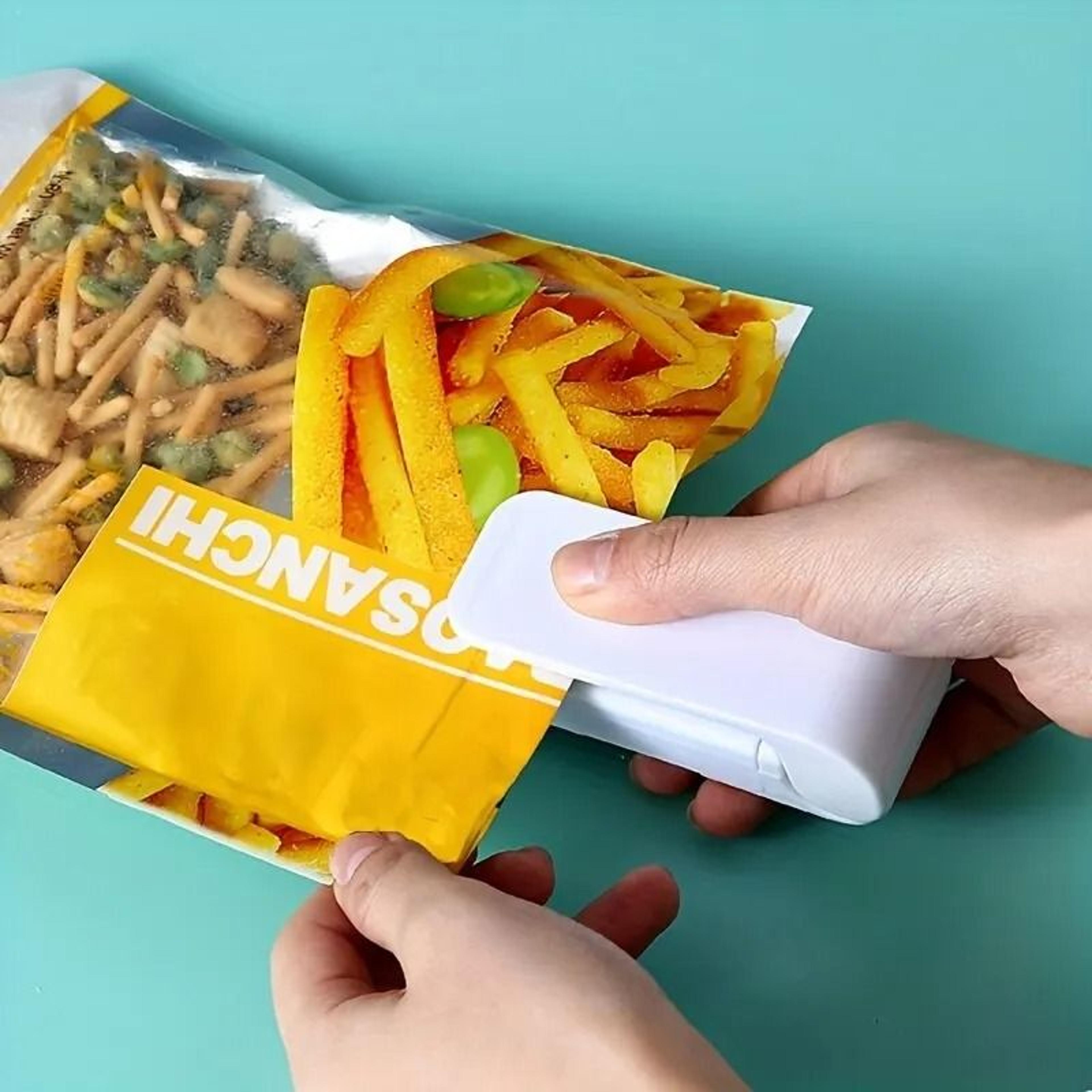 portable mini bag heat sealer & handheld food storage sealing clip