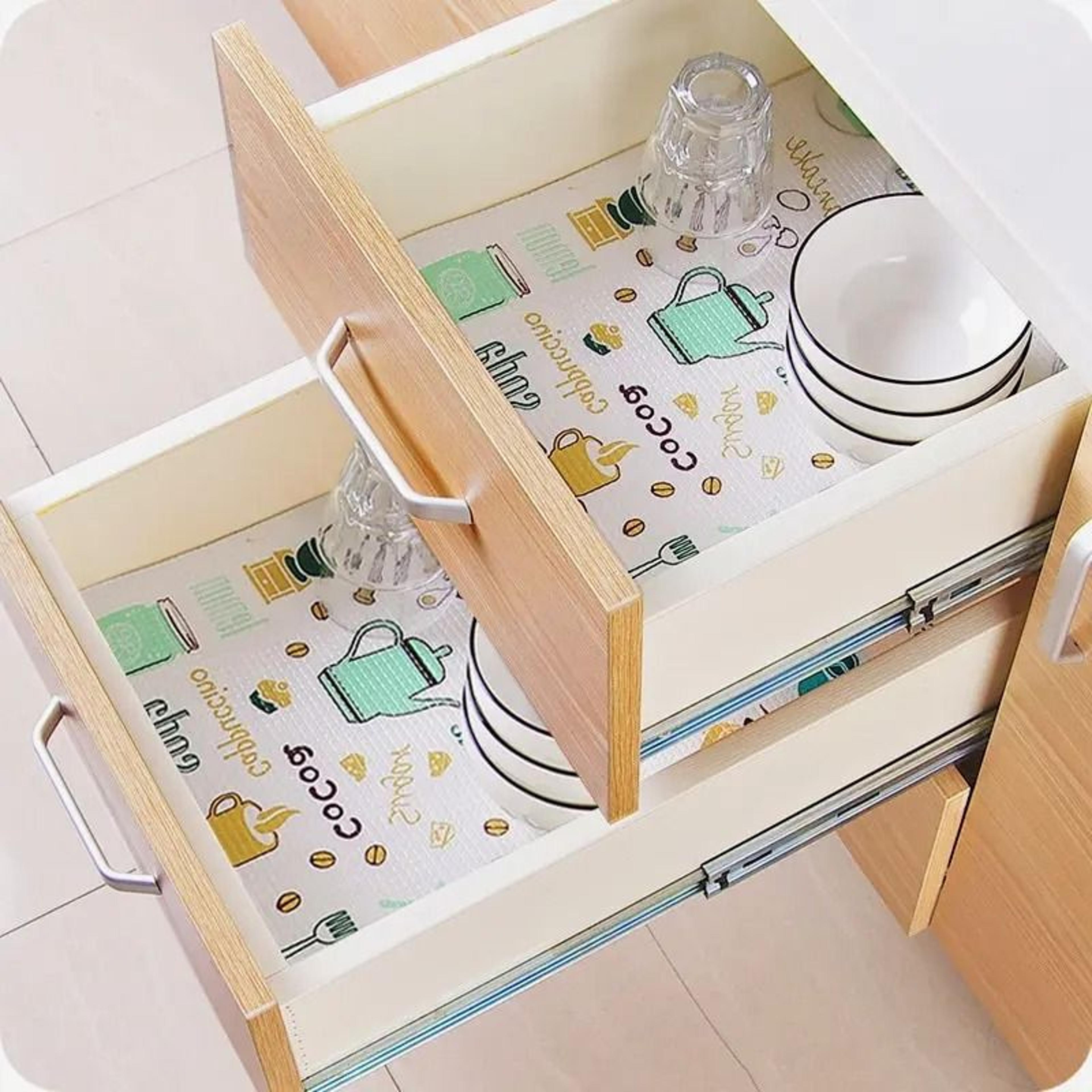 cut-to-fit waterproof & oil-proof cabinet & shelf liner roll (200cm x 45cm)