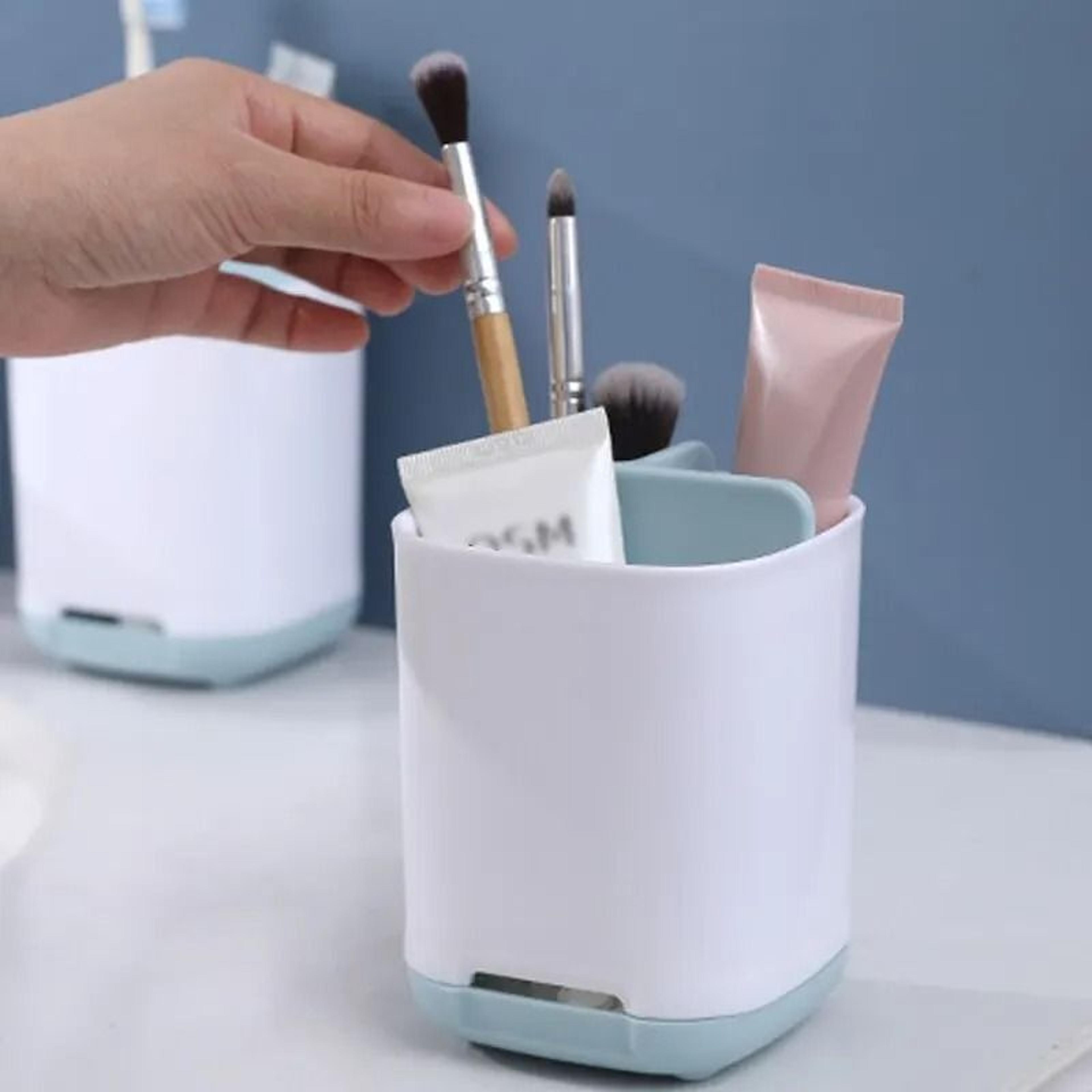 Multifunctional Compartment Toothbrush Holder  Bathroom Draining Storage Rack 1