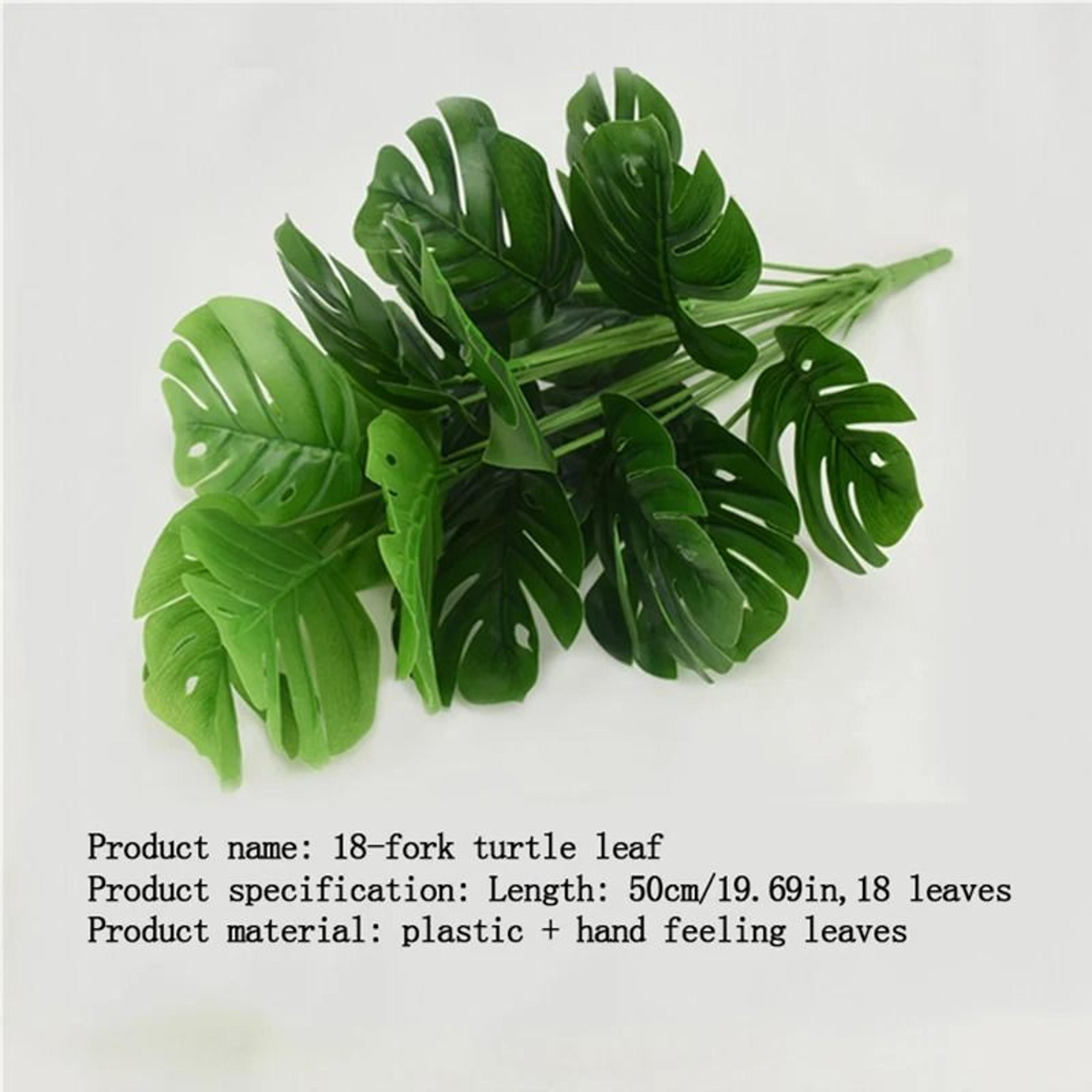 Artificial Turtle Back Leaf Plant 18Fork Monstera Deliciosa Simulation 5