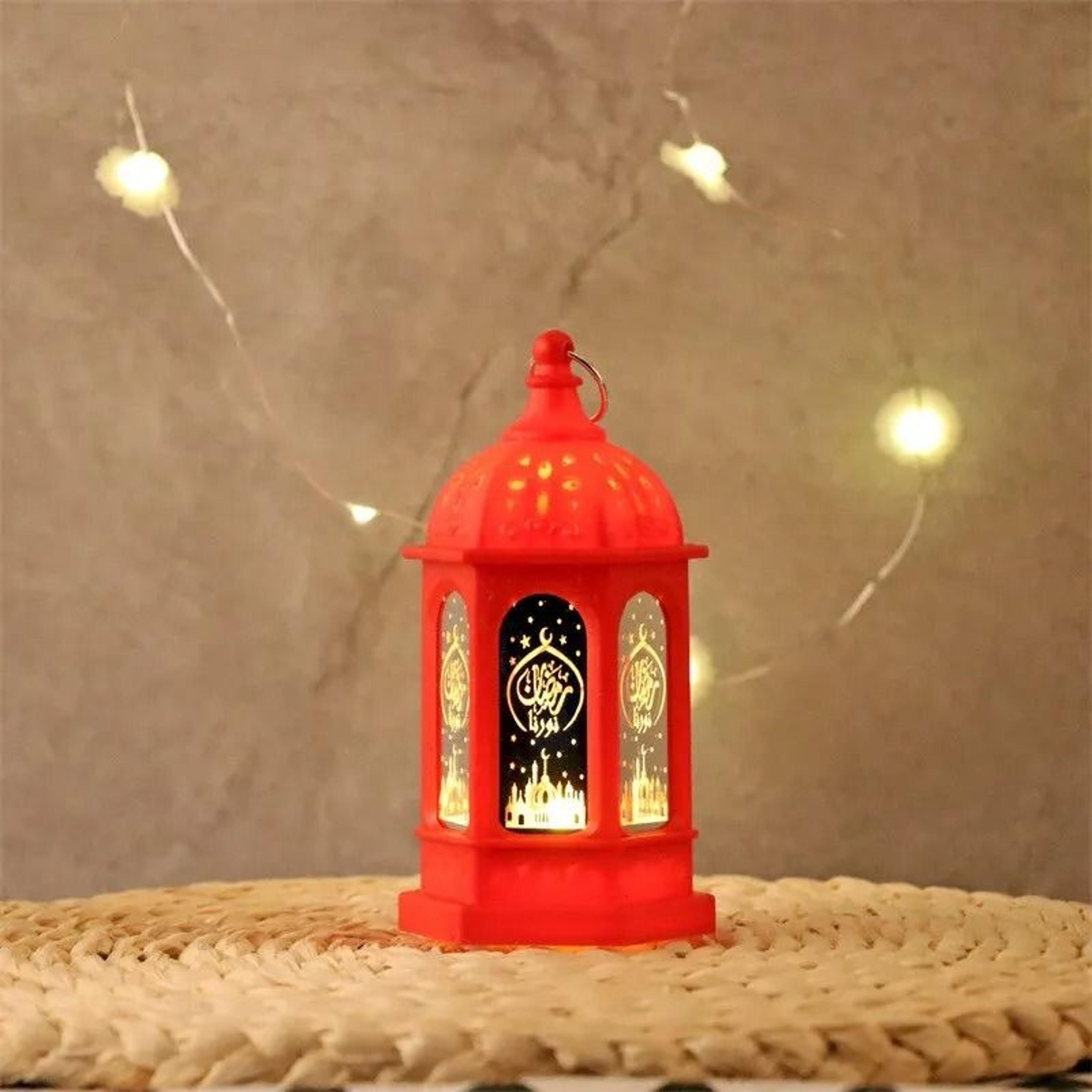 Eid Mubarak Decorative LED Wind Lantern  Ramadan Table Ornament 8