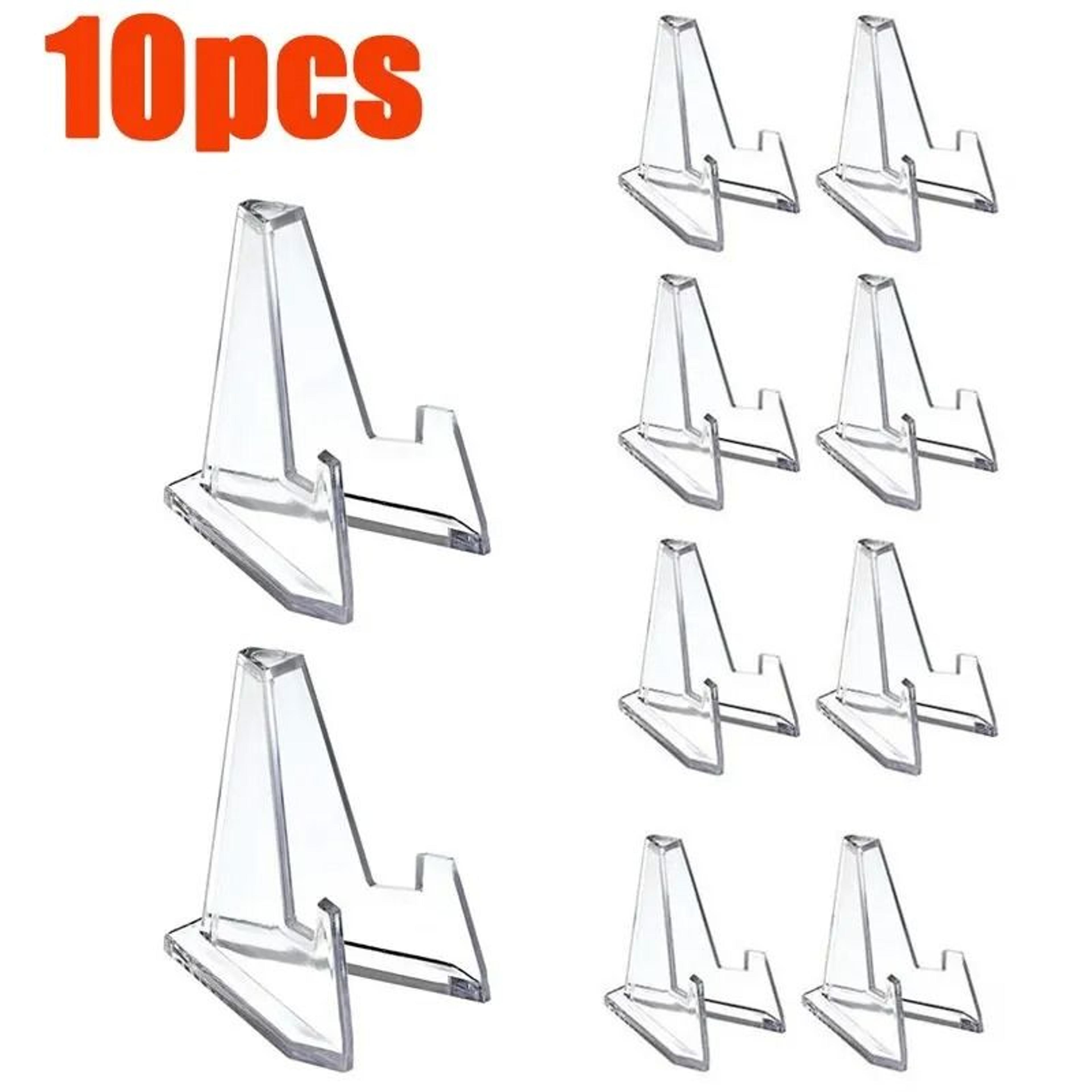 10Piece Clear Acrylic Coin Display Stand Holders  Mini Display Easels 0