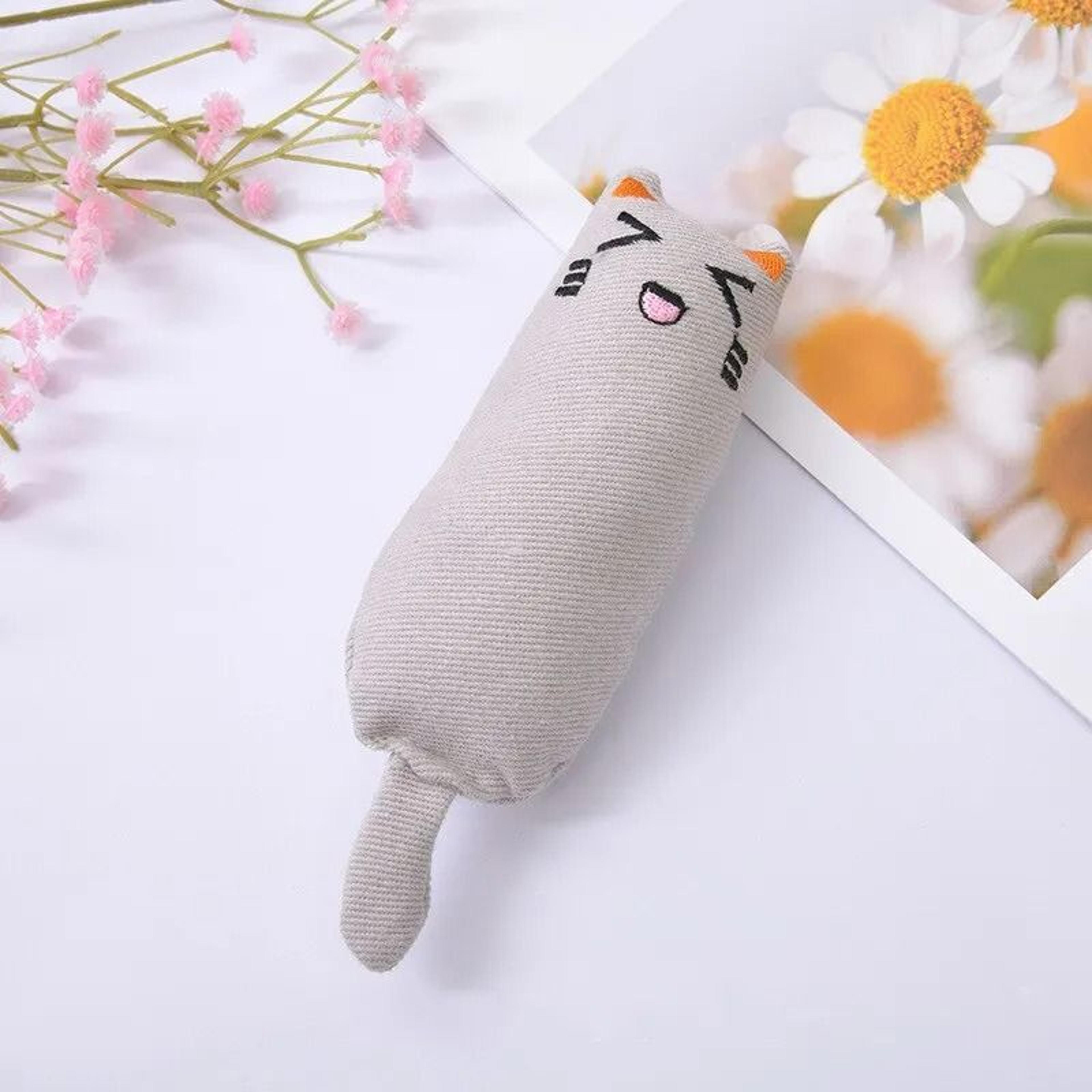 Catnip Thumb Plush Pillow  BiteResistant Teeth Grinding Chew Toy Set 3