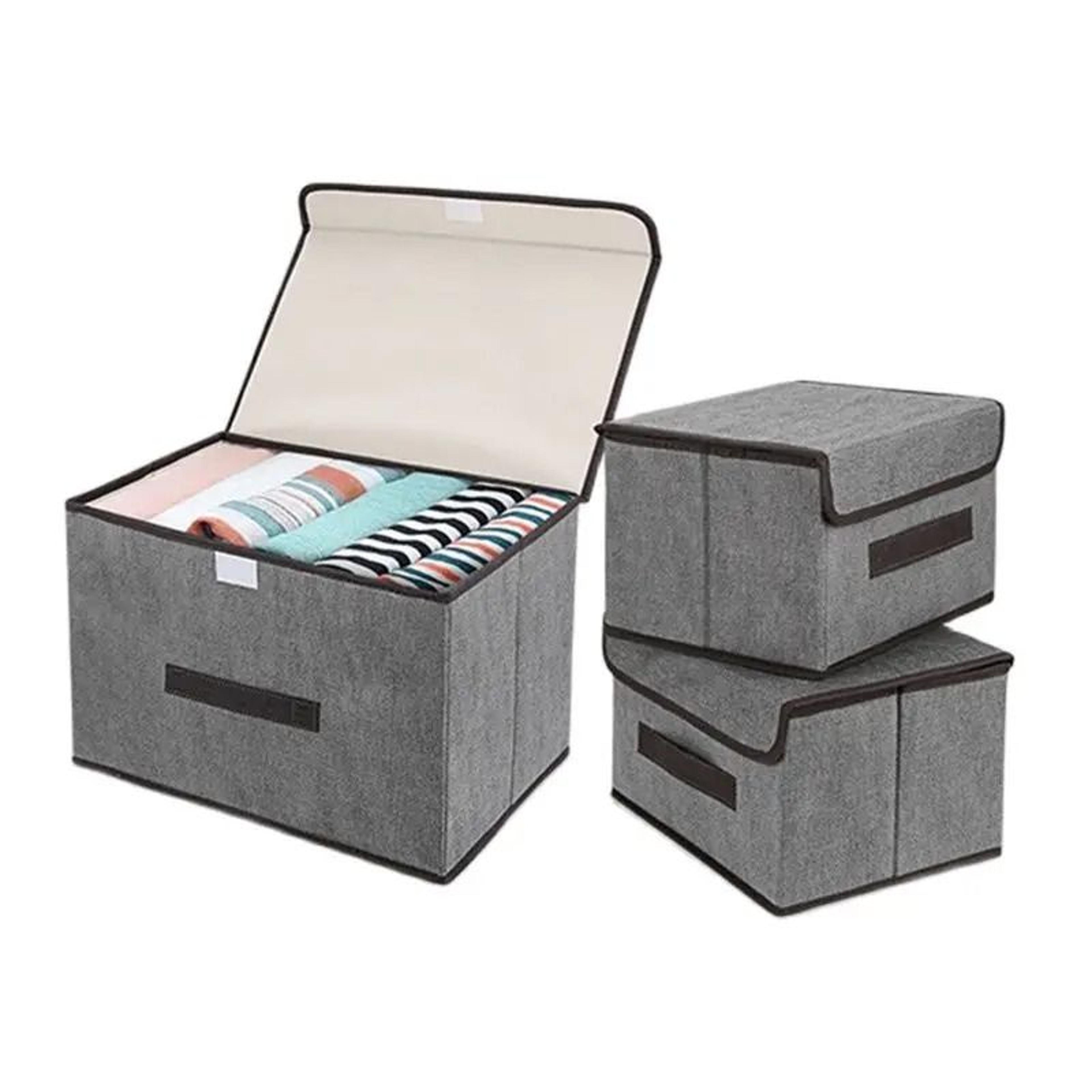 foldable fabric closet storage organizer box for clothes, underwear & toys