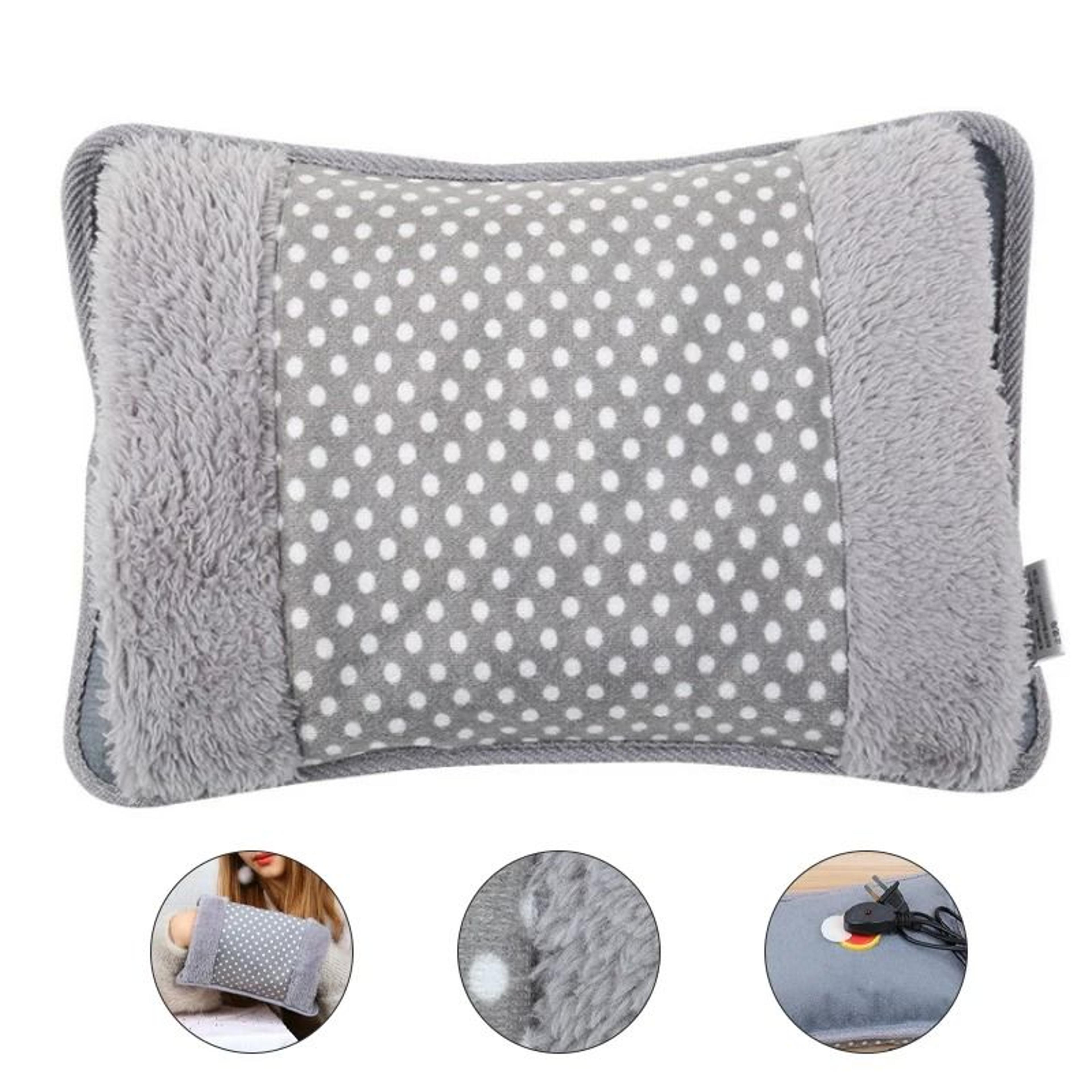 electric hot water bag & rechargeable eu 220v winter hand warmer (dot pattern)