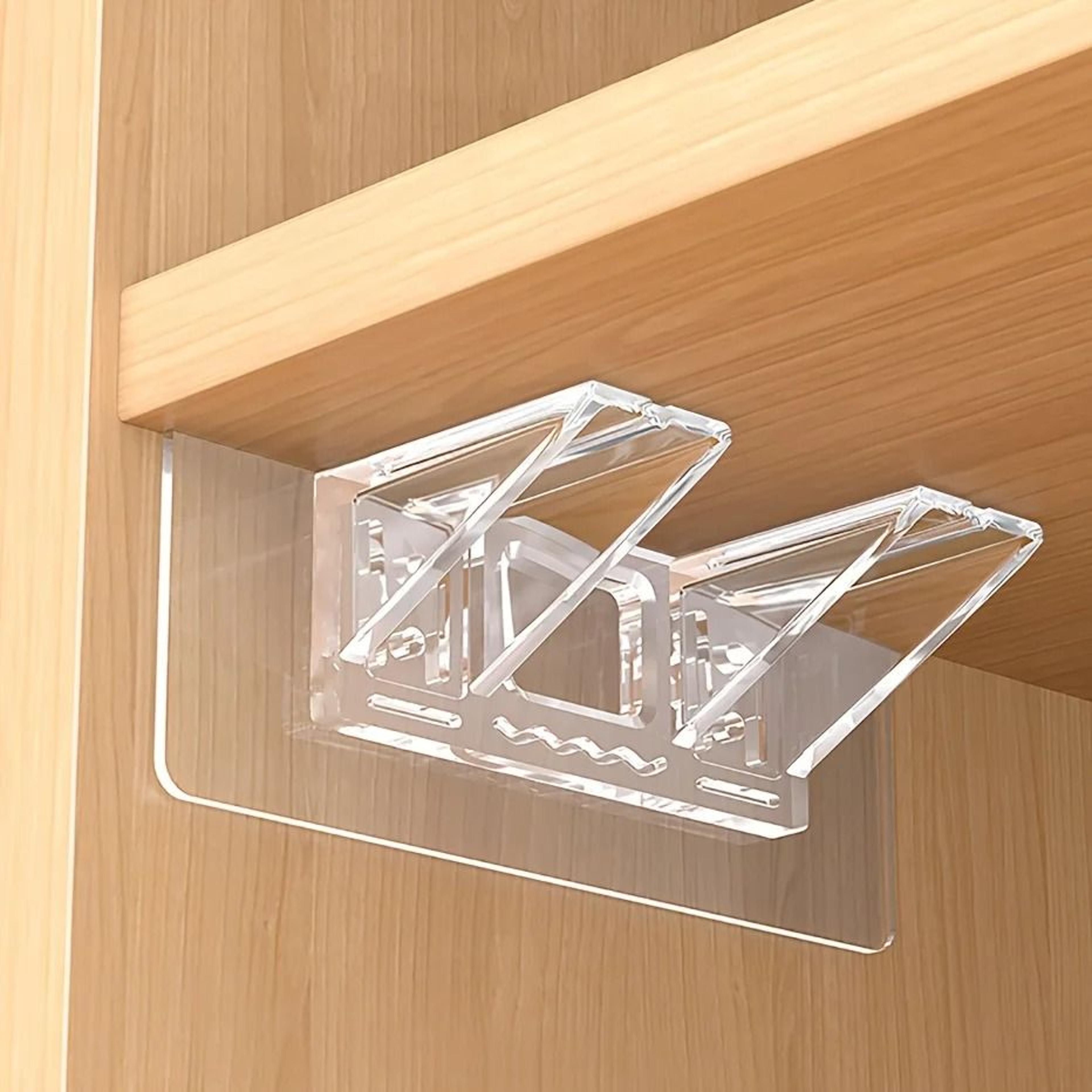 6/12pcs heavy-duty self-adhesive shelf support pegs & cabinet bracket clips