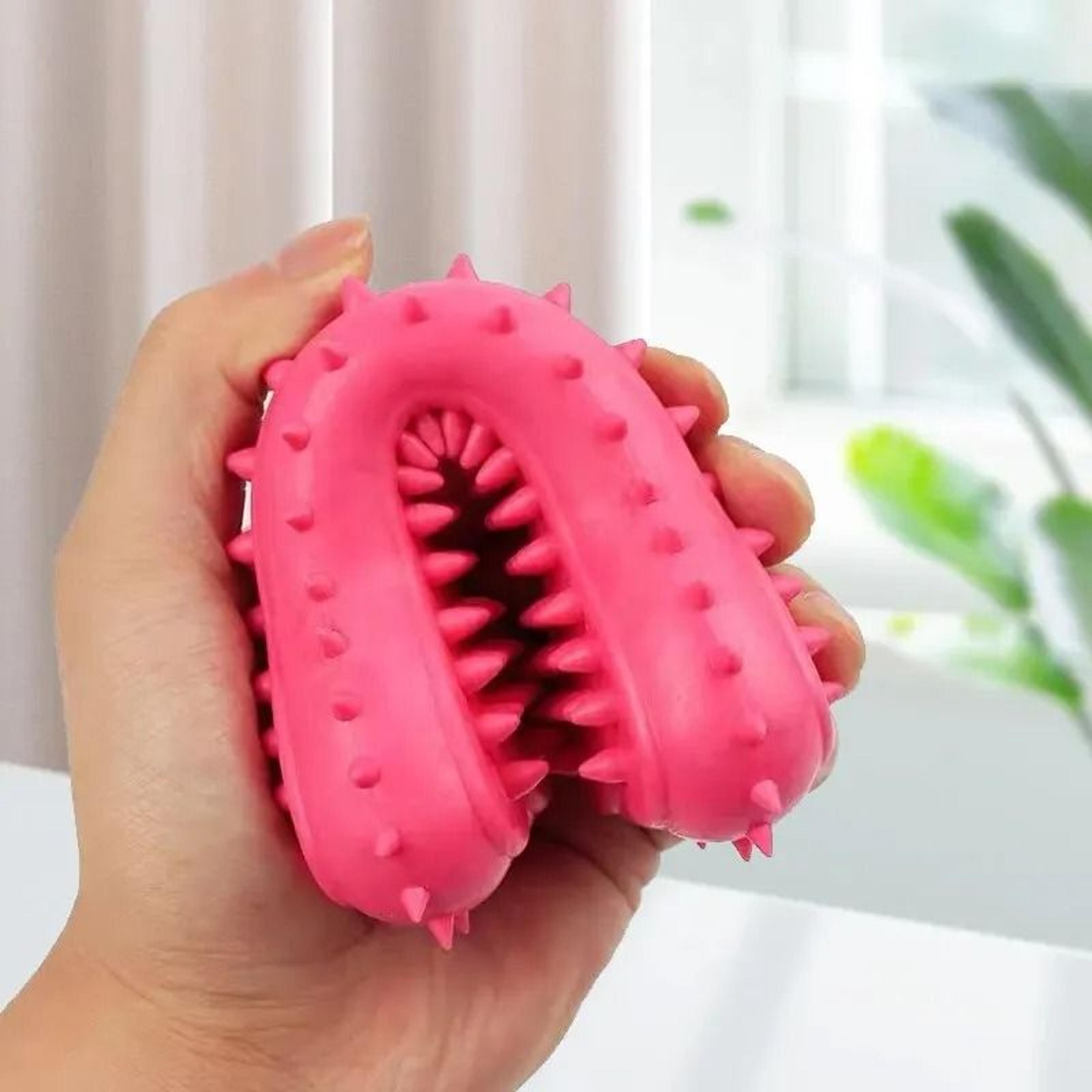 Durable BoneShaped Soft Rubber Pet Chew Toy  Teeth Grinding Trainer For Small Dogs 2